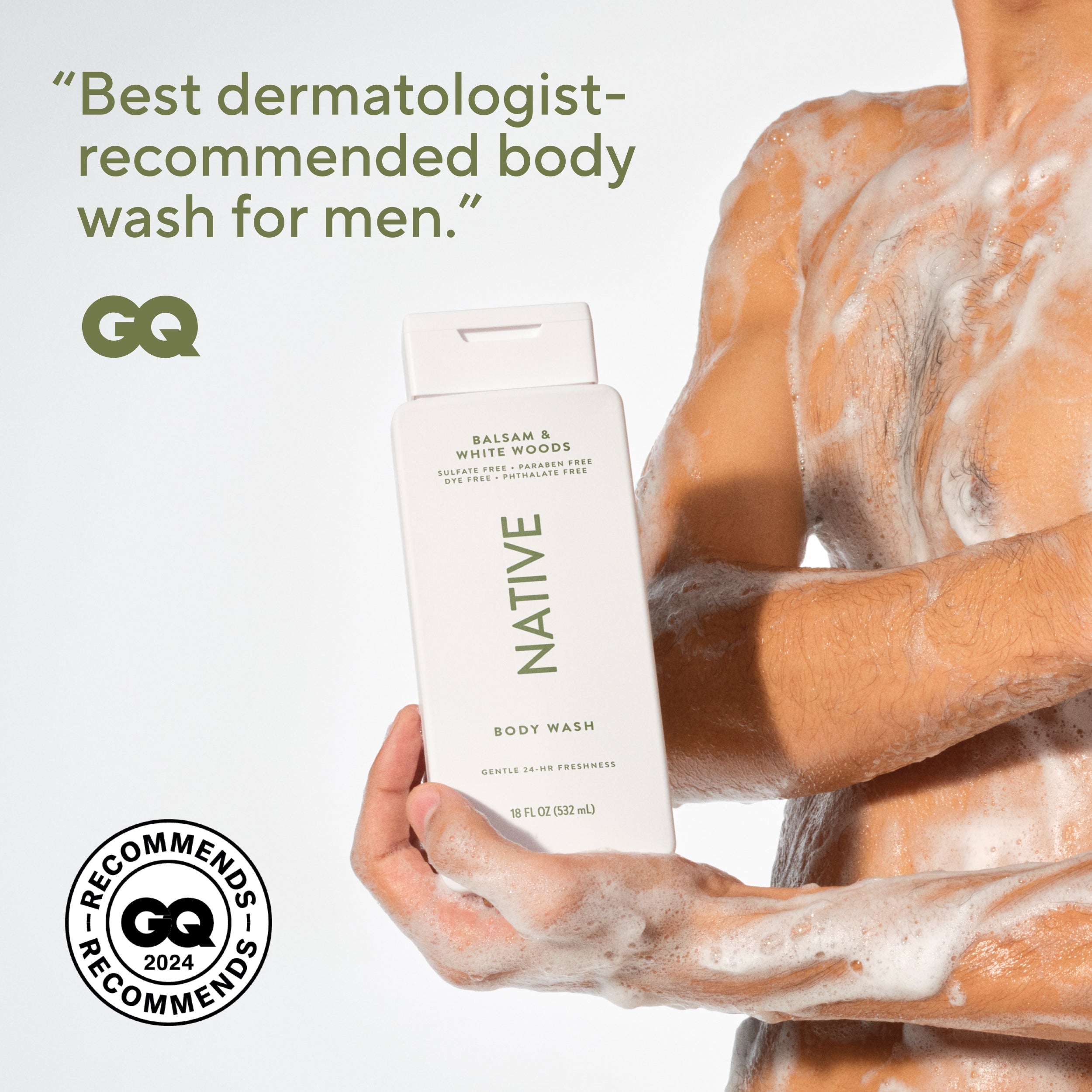 Body Wash Balsam and White Woods 18oz Classic Everyday Essential