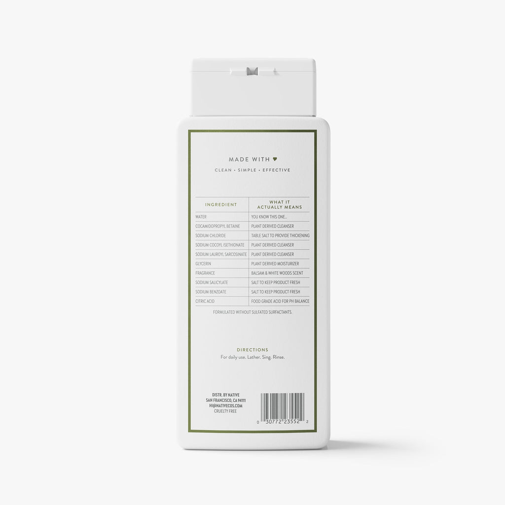 Body Wash Balsam and White Woods 18oz Classic Everyday Essential