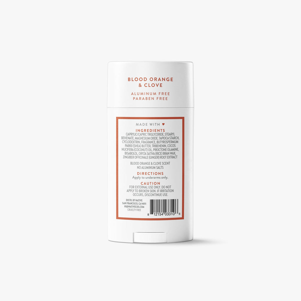 Deodorant Stick Blood Orange and Clove 2.65oz Classic Everyday Essential