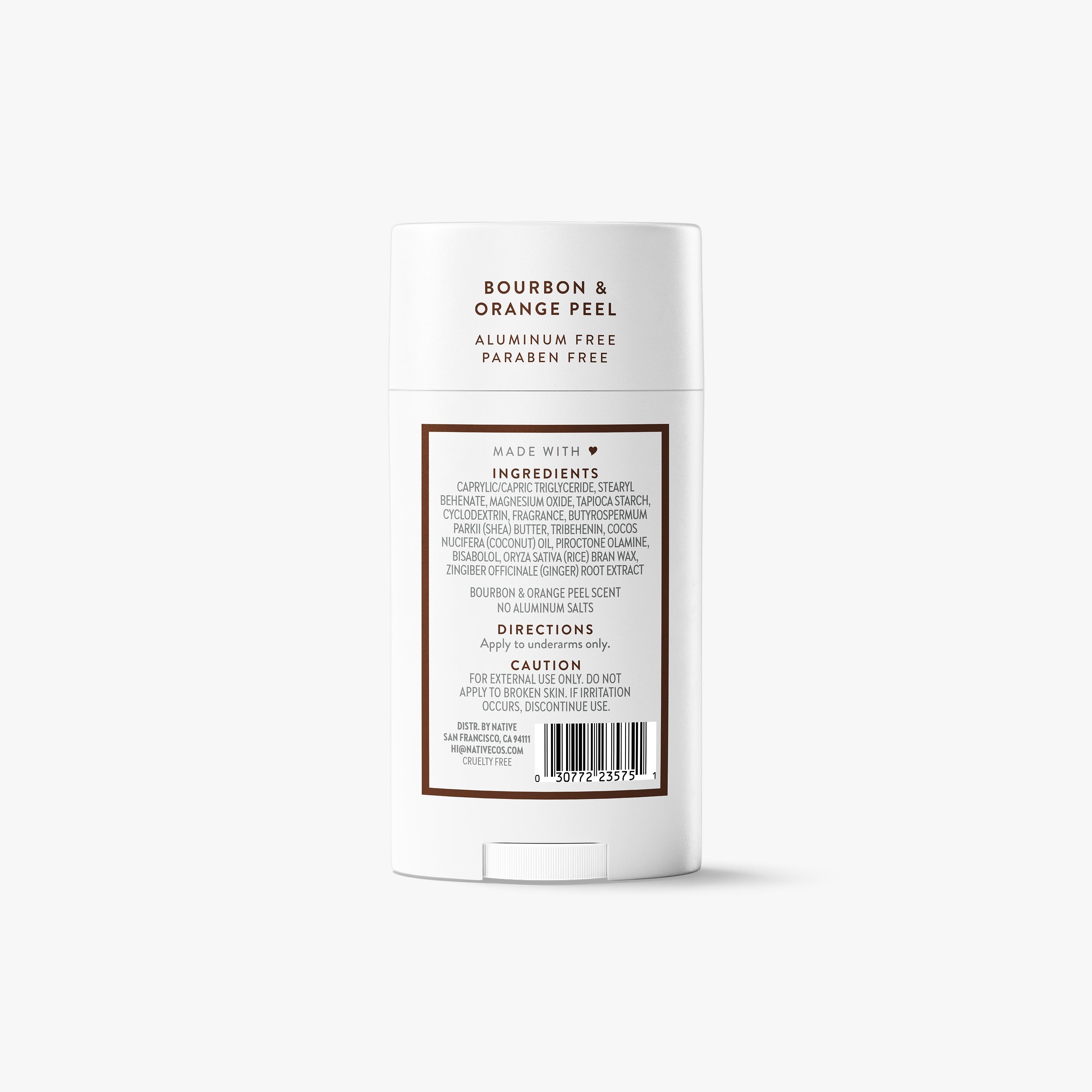 Deodorant Stick Bourbon and Orange Peel 2.65oz Classic Everyday Essential