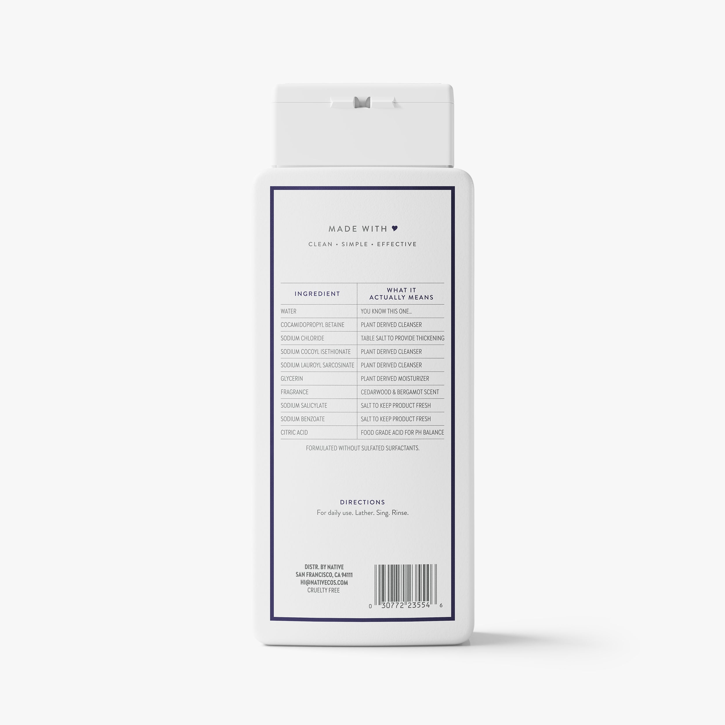 Body Wash Cedarwood and Bergamot 18oz Classic Everyday Essential