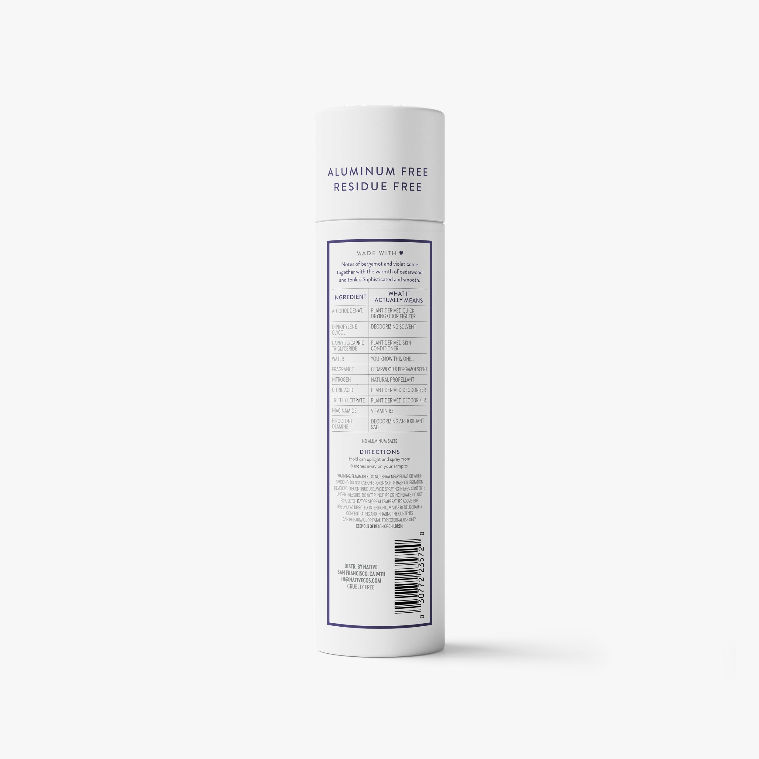 Deodorant Spray Cedarwood and Bergamot 3.5oz Classic Everyday Essential