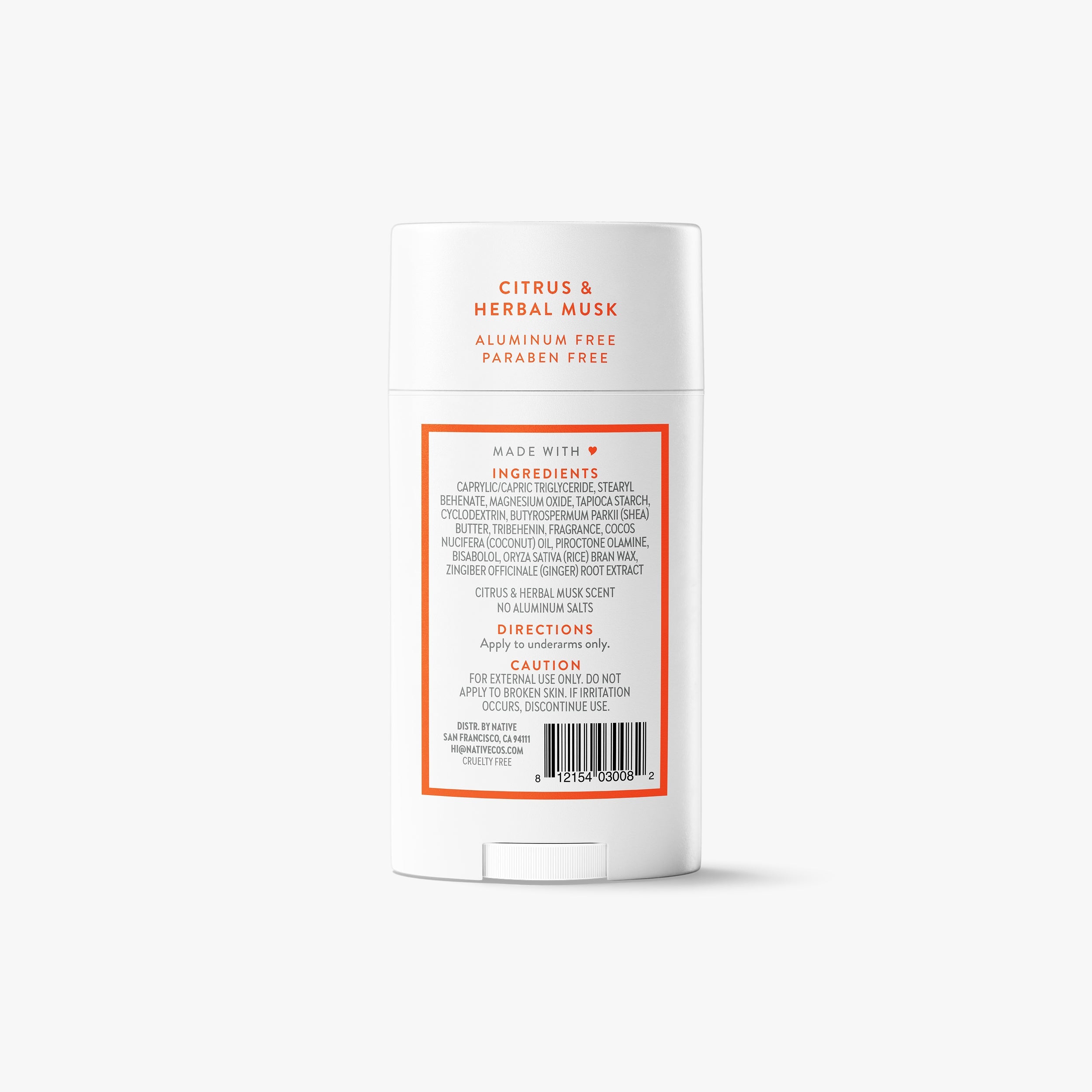 Deodorant Stick Citrus and Herbal Musk 2.65oz Classic Everyday Essential