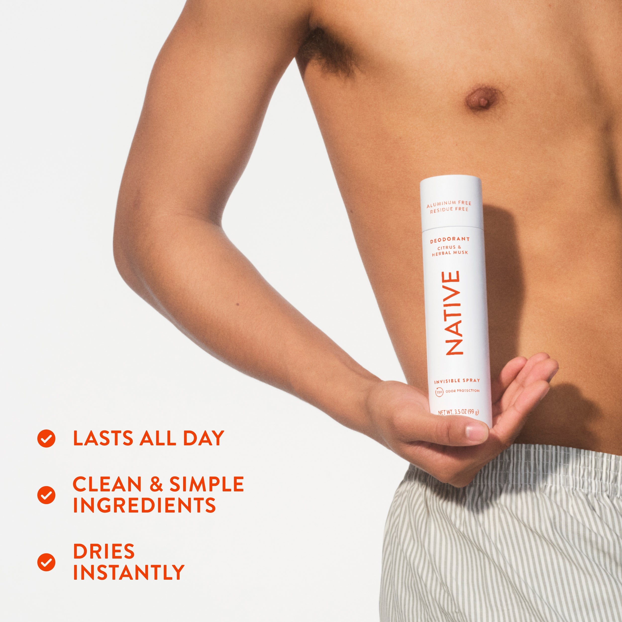 Deodorant Spray Citrus and Herbal Musk 3.5oz Classic Everyday Essential