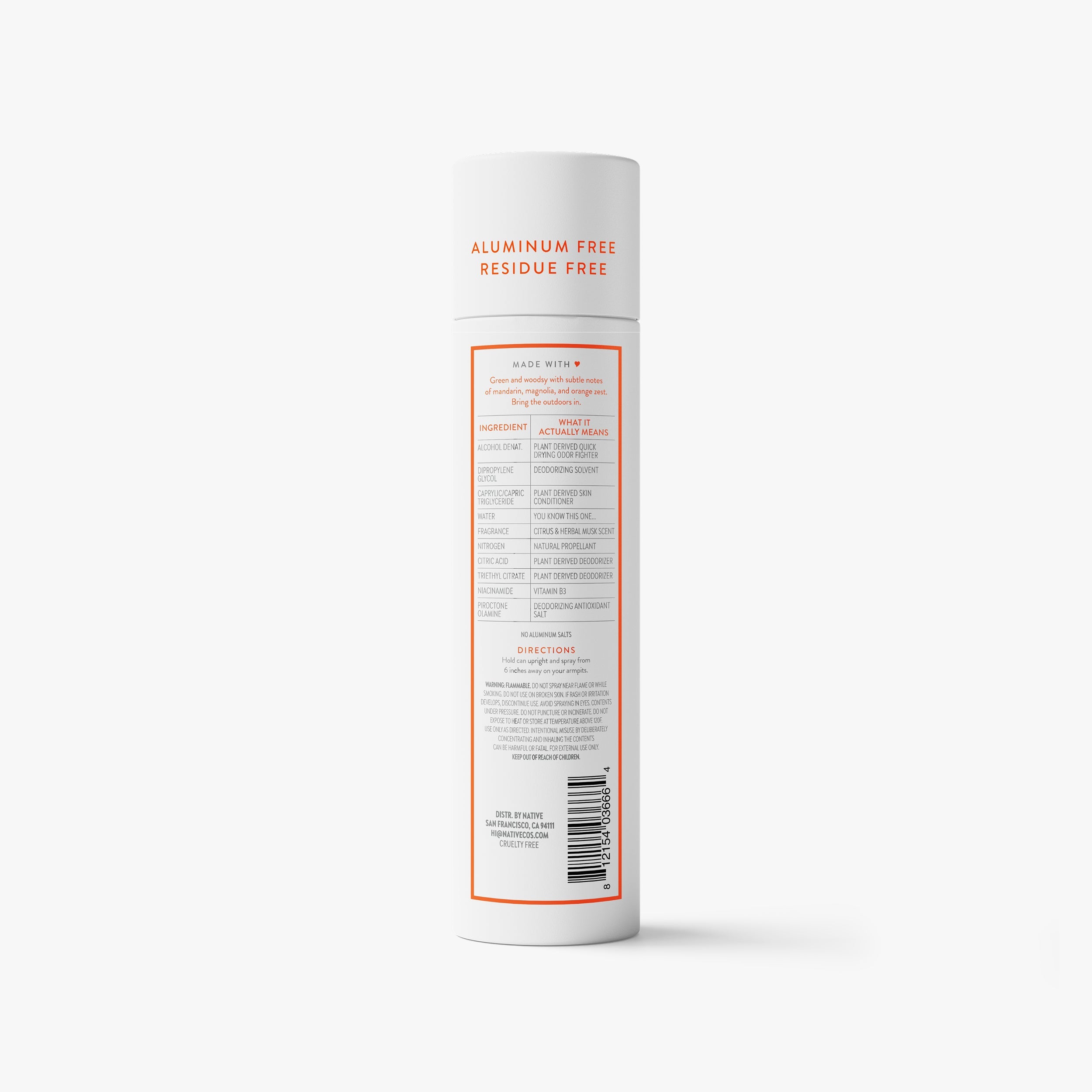 Deodorant Spray Citrus and Herbal Musk 3.5oz Classic Everyday Essential