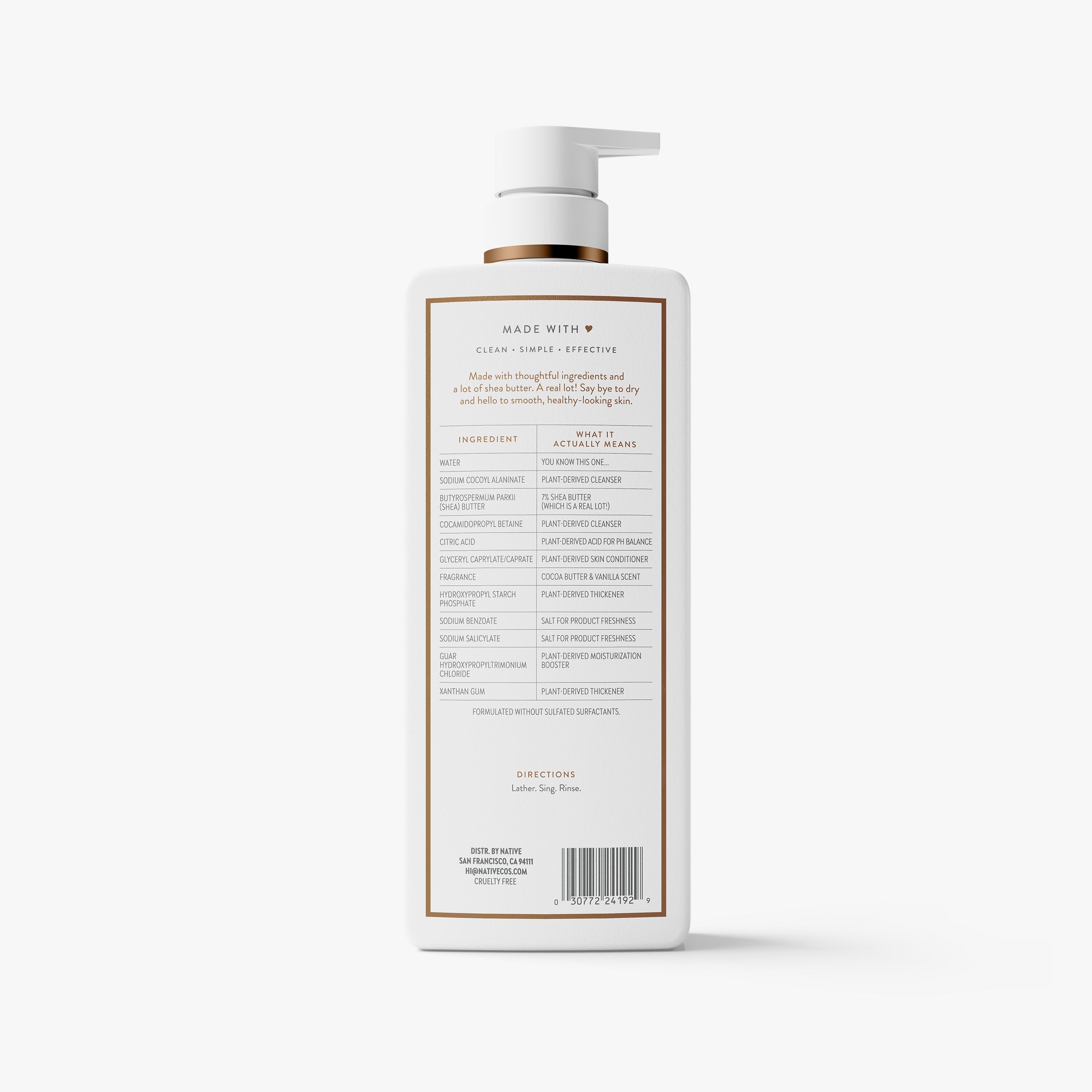 Moisturizing Body Wash Cocoa Butter and Vanilla 22oz Classic Everyday Essential