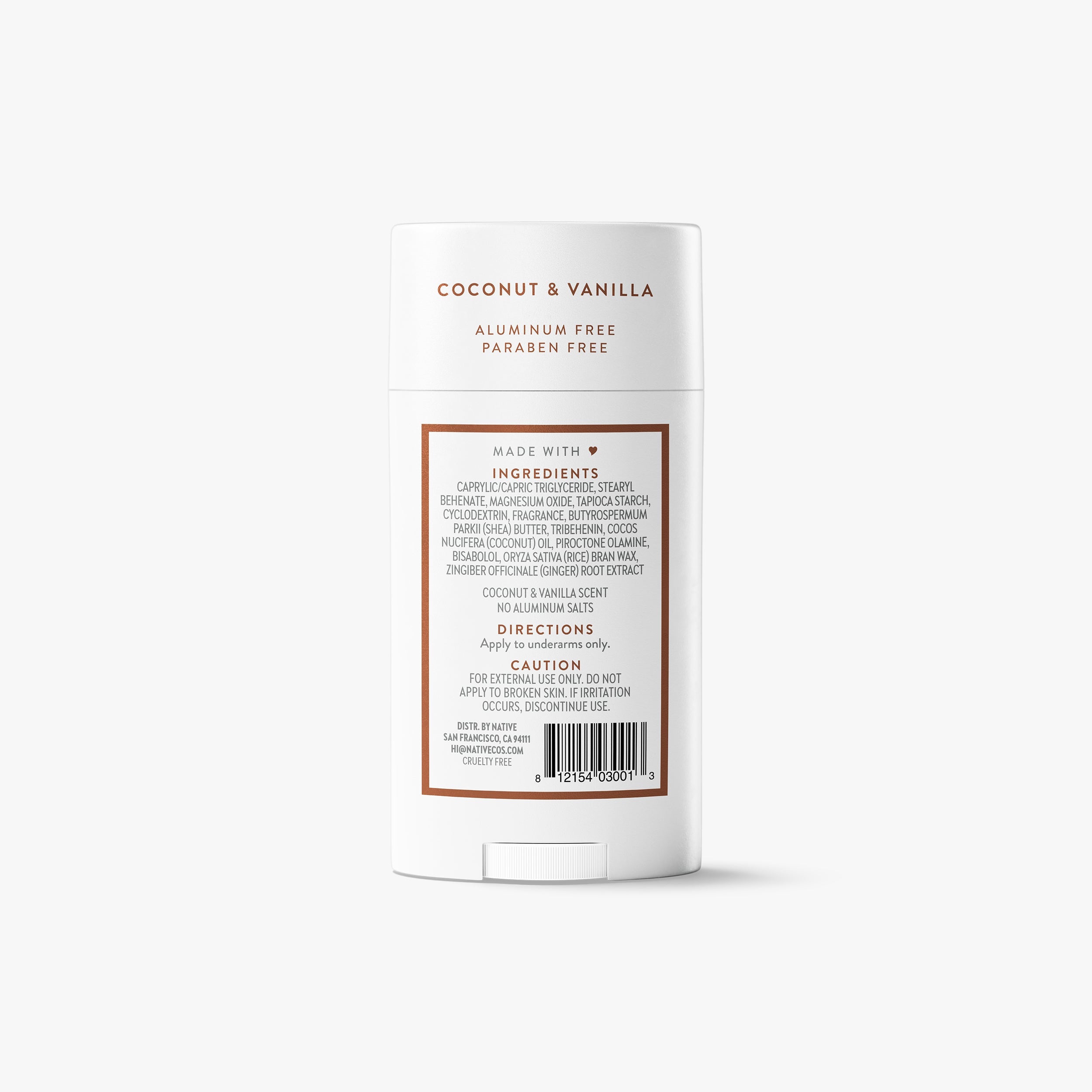 Deodorant Stick Coconut and Vanilla 2.65oz Classic Everyday Essential