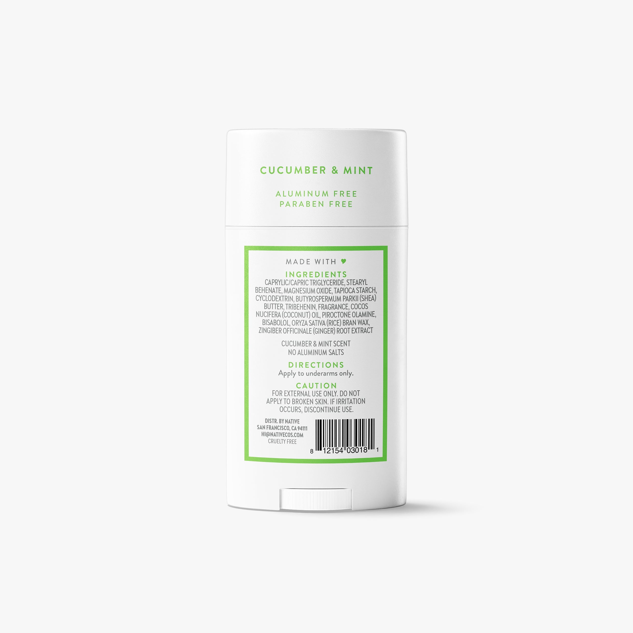 Deodorant Stick Cucumber and Mint 2.65oz Classic Everyday Essential