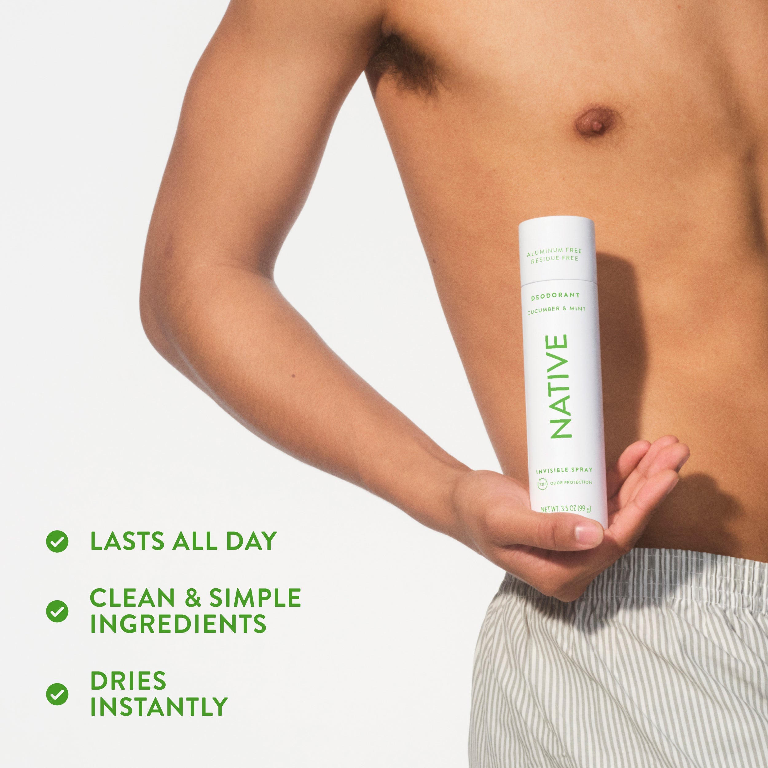 Deodorant Spray Cucumber and Mint 3.5oz Classic Everyday Essential