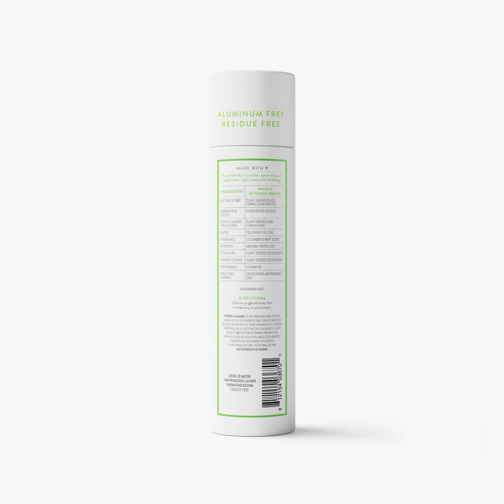 Deodorant Spray Cucumber and Mint 3.5oz Classic Everyday Essential