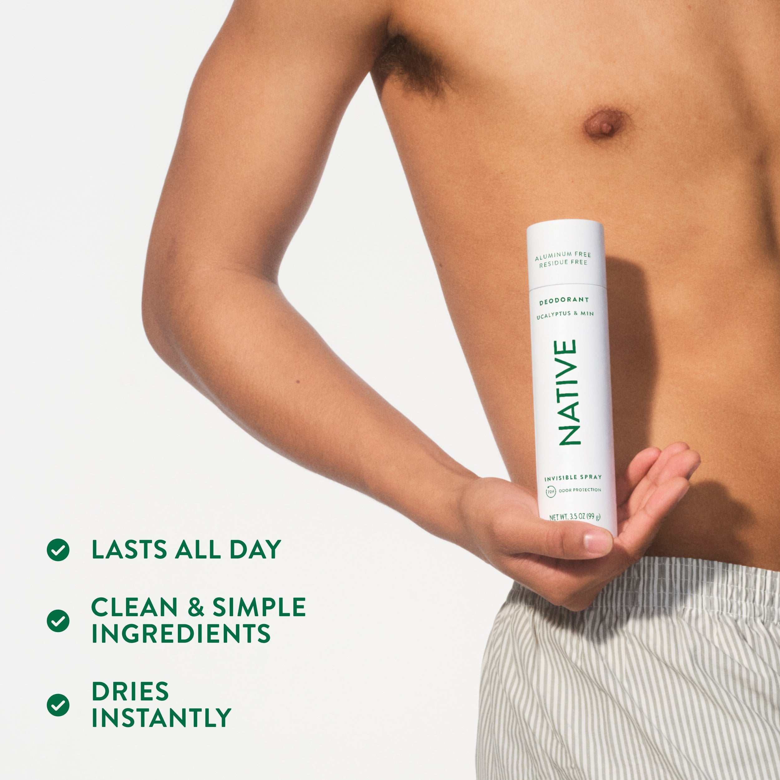 Deodorant Spray Eucalyptus and Mint 3.5oz Classic Everyday Essential