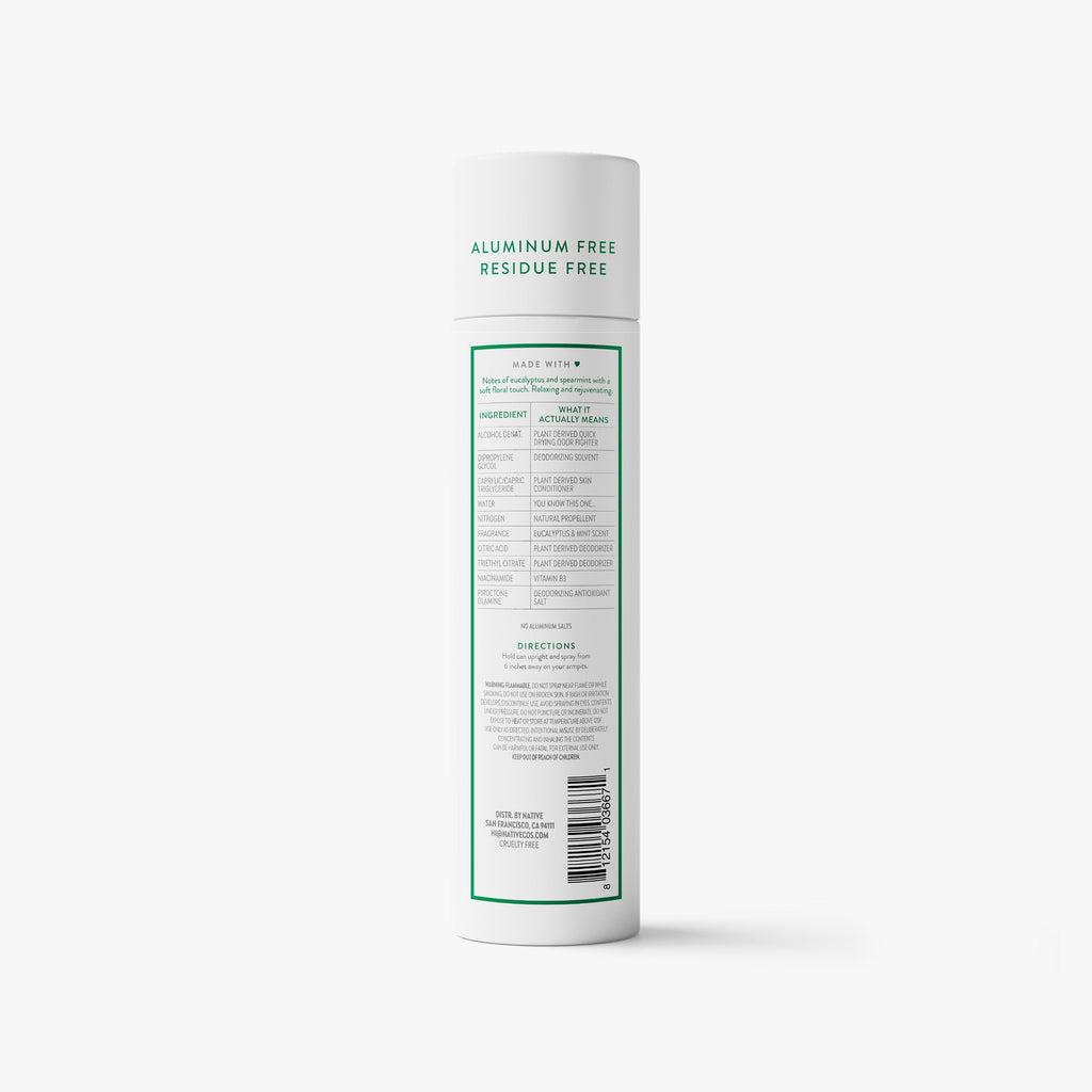 Deodorant Spray Eucalyptus and Mint 3.5oz Classic Everyday Essential