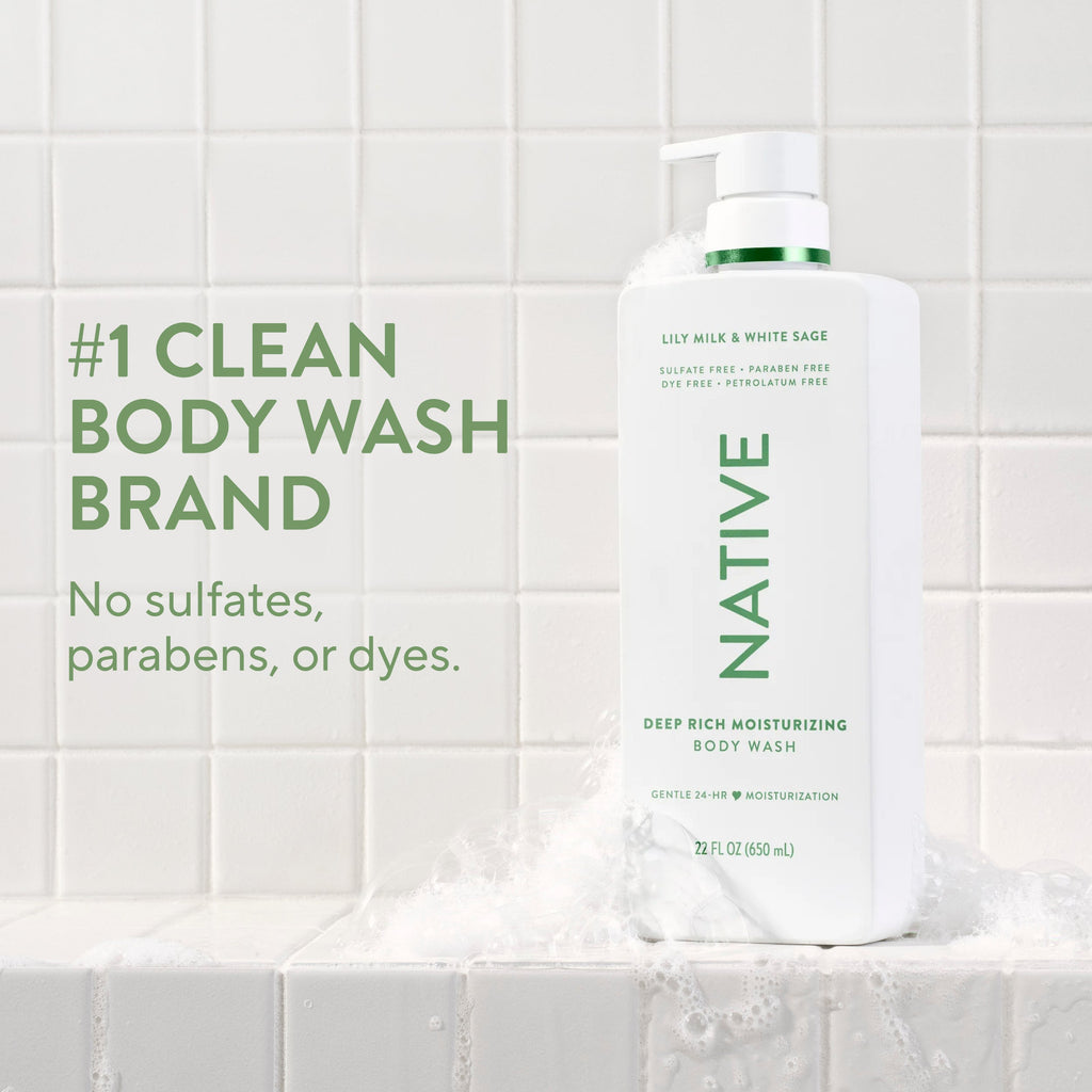 Moisturizing Body Wash Lily Milk and White Sage 22oz Classic Everyday Essential
