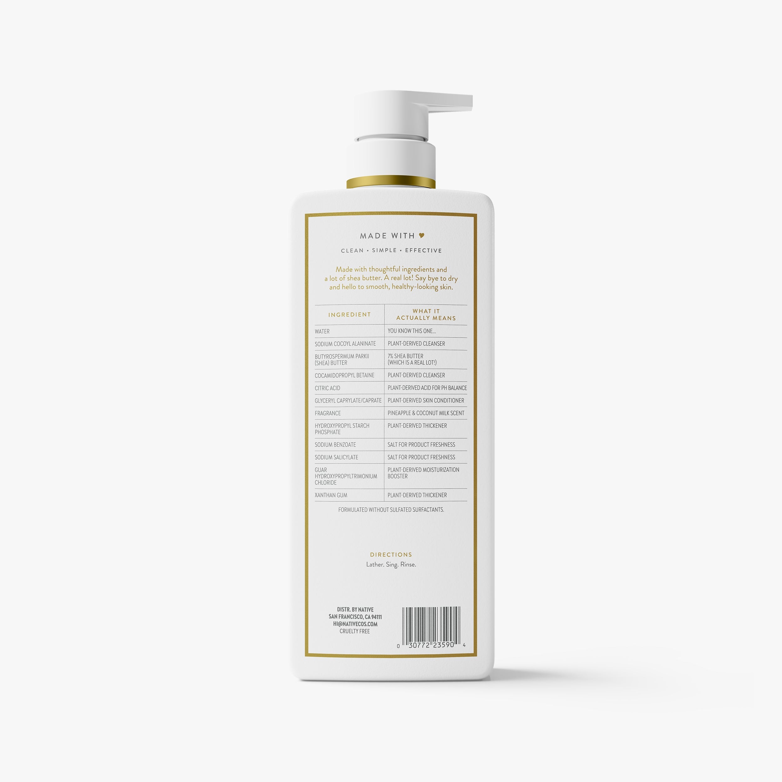Moisturizing Body Wash Pineapple and Coconut Milk 22oz Classic Everyday Essential
