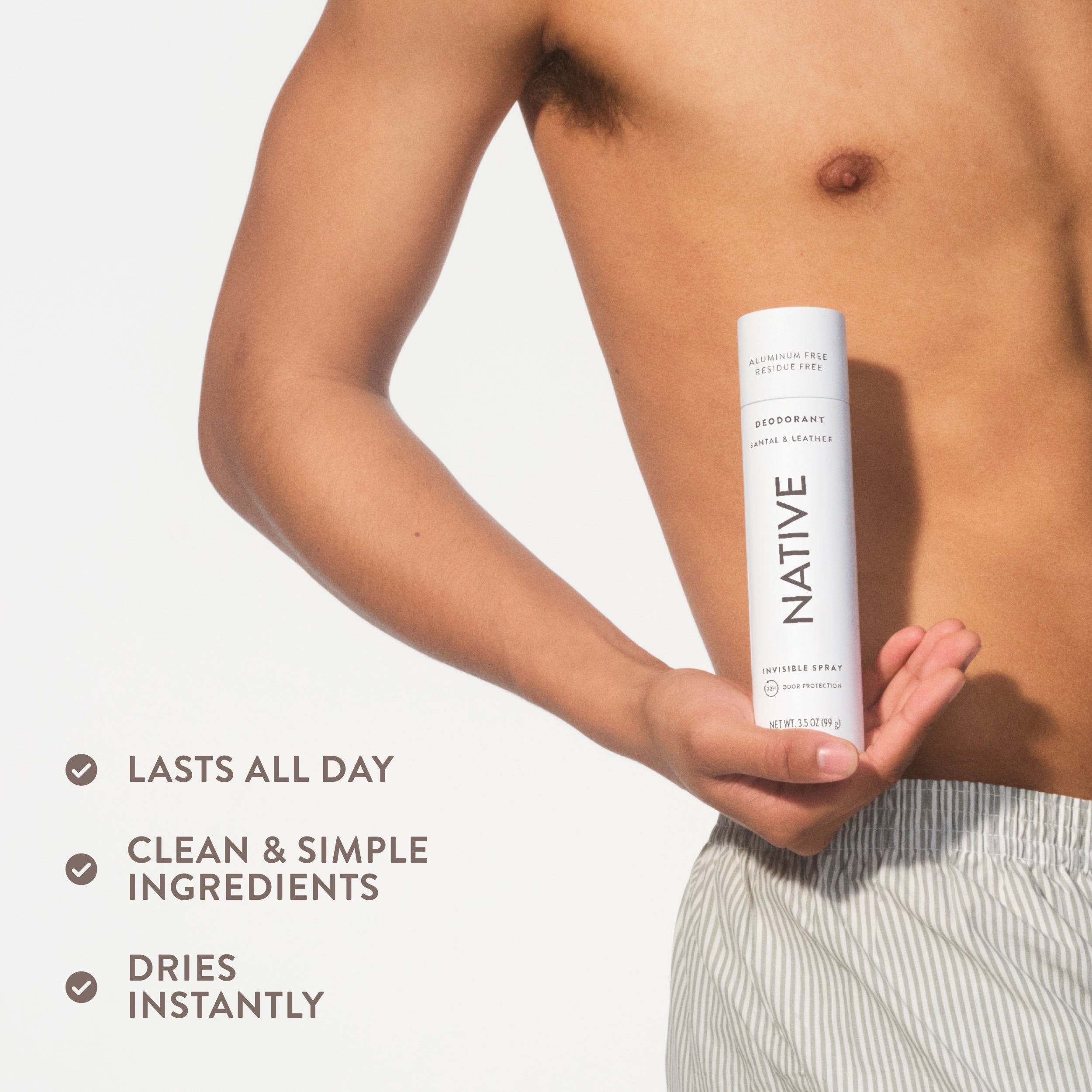 Deodorant Spray Santal and Leather 3.5oz Classic Everyday Essential