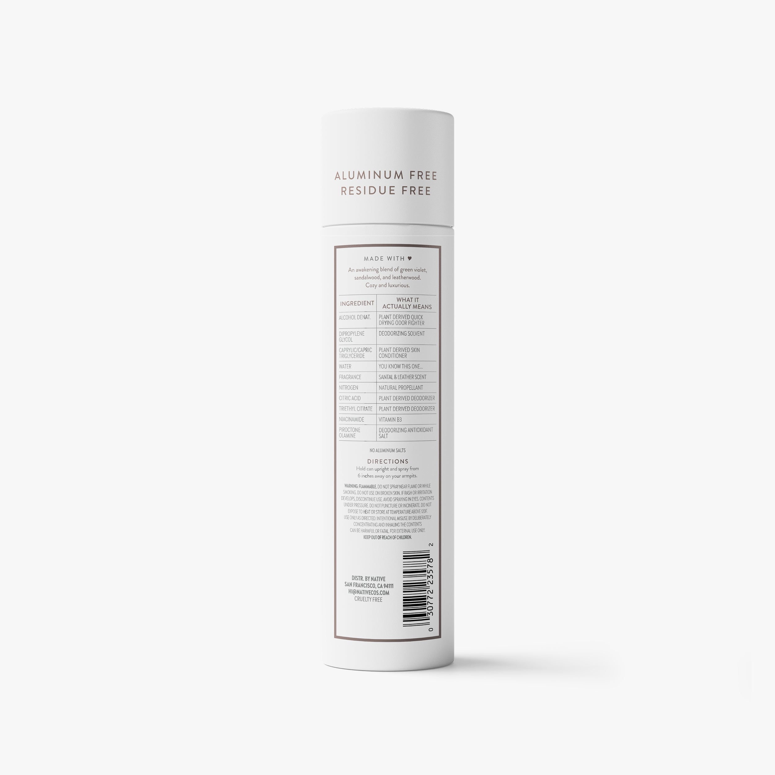 Deodorant Spray Santal and Leather 3.5oz Classic Everyday Essential