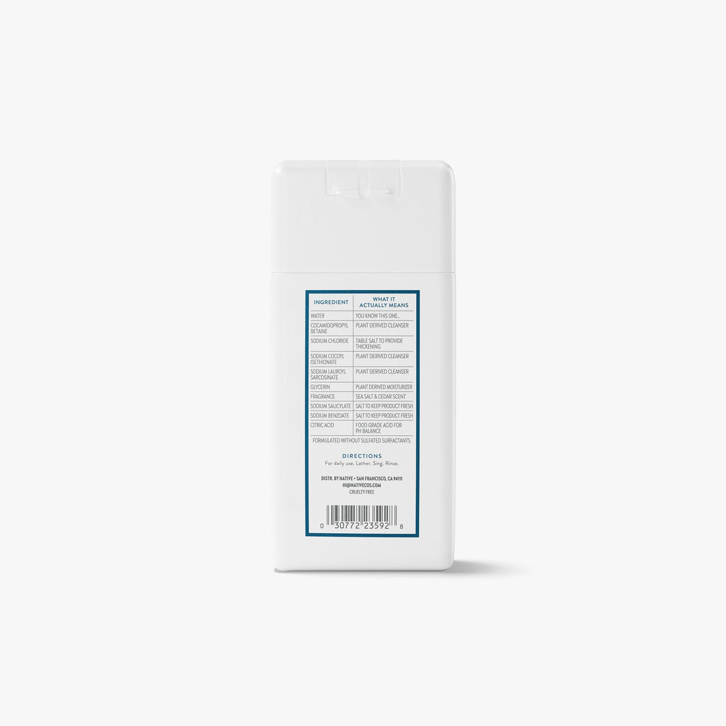 Mini Body Wash Sea Salt and Cedar 3oz Classic Everyday Essential