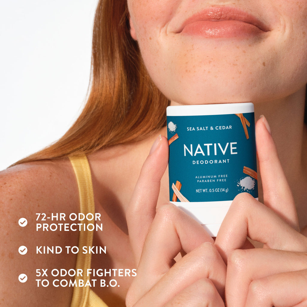 Mini Deodorant Stick Sea Salt and Cedar 0.5oz Classic Everyday Essential