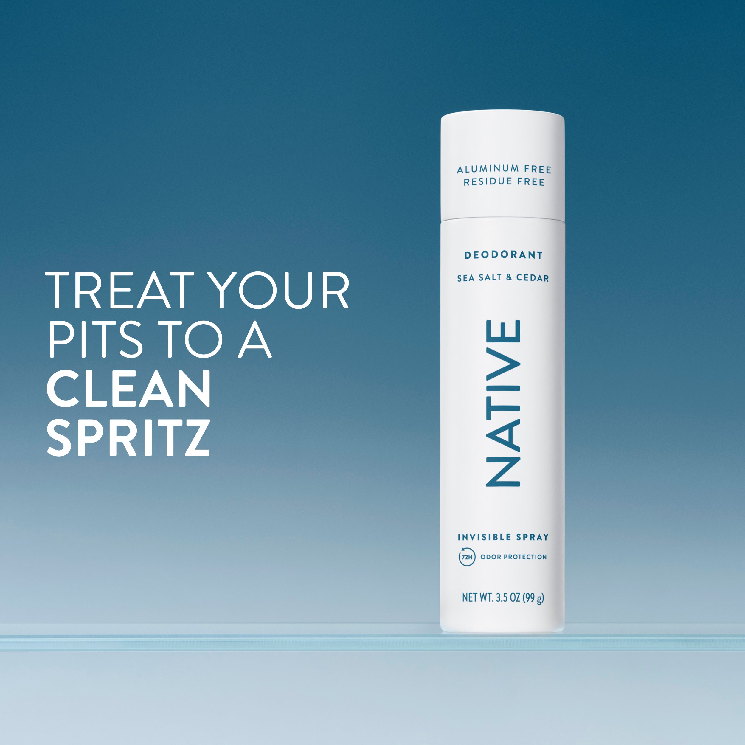 Deodorant Spray Sea Salt and Cedar 3.5oz Classic Everyday Essential