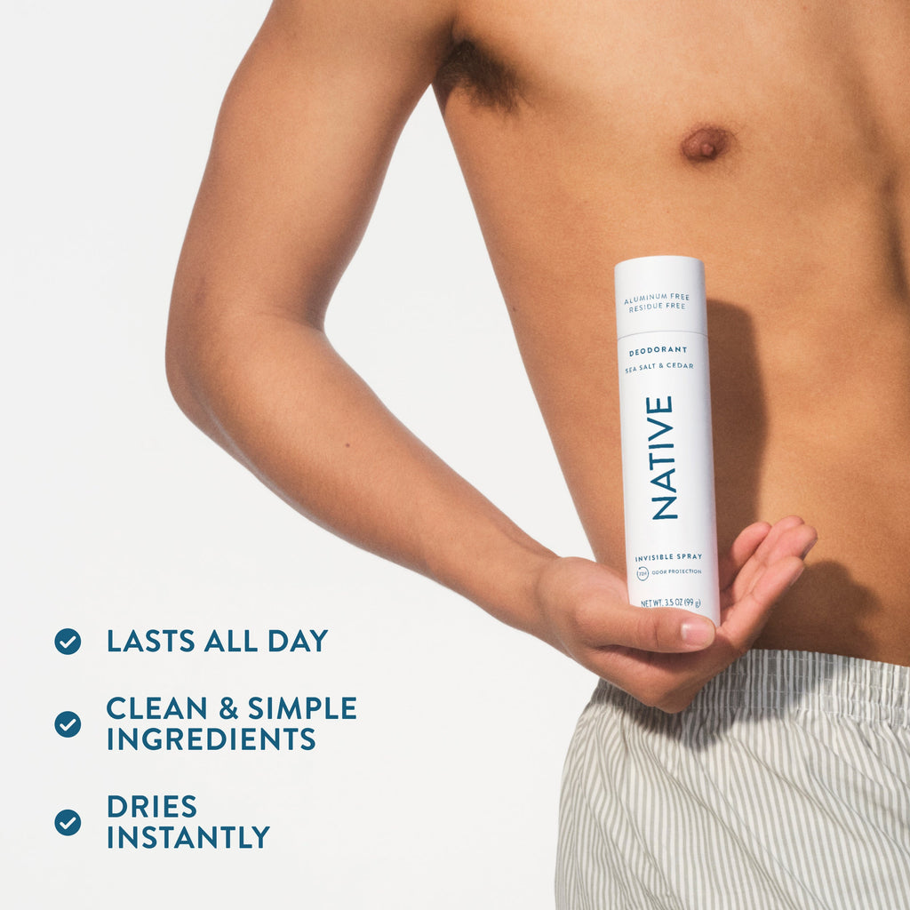 Deodorant Spray Sea Salt and Cedar 3.5oz Classic Everyday Essential