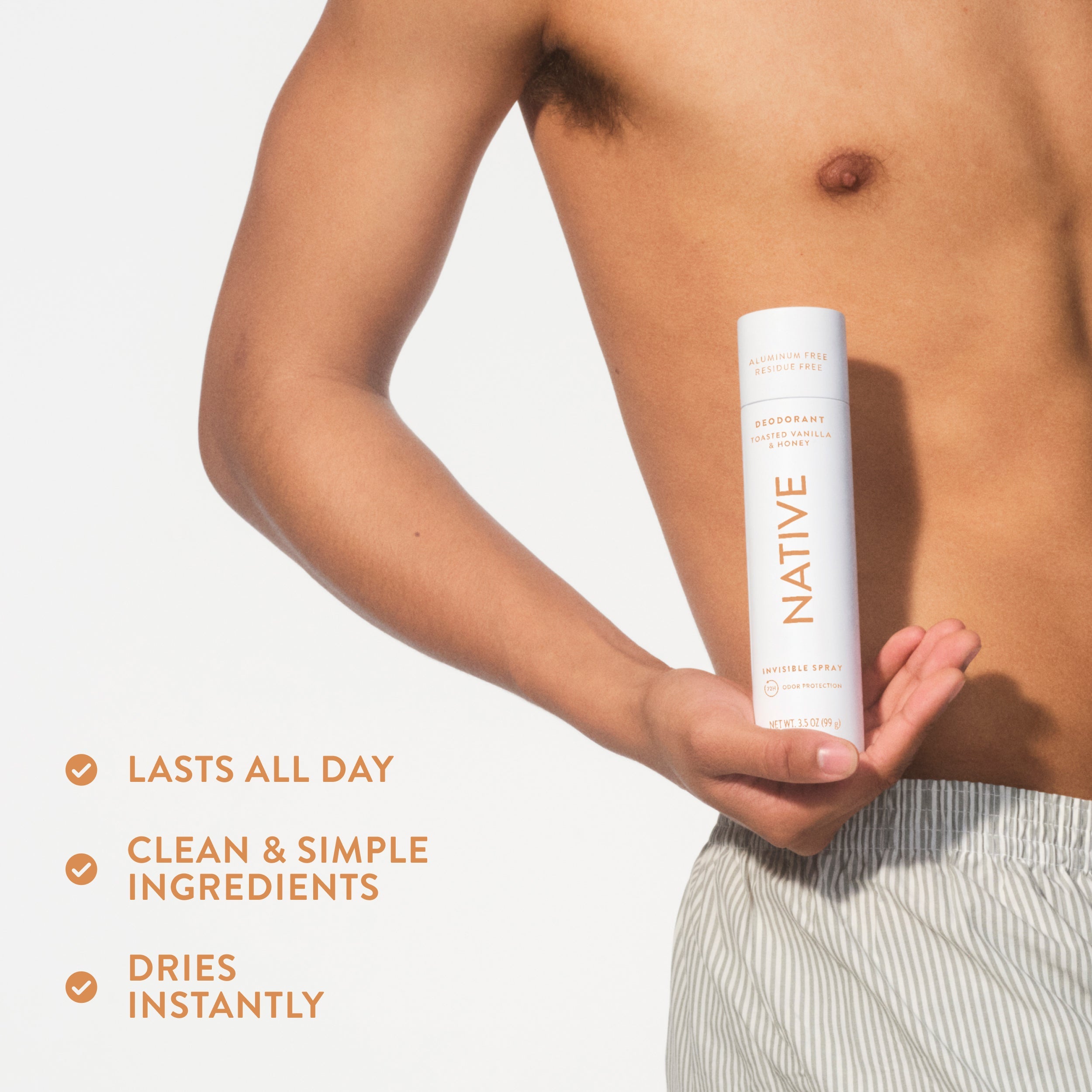 Deodorant Spray Toasted Vanilla and Honey 3.5oz Classic Everyday Essential