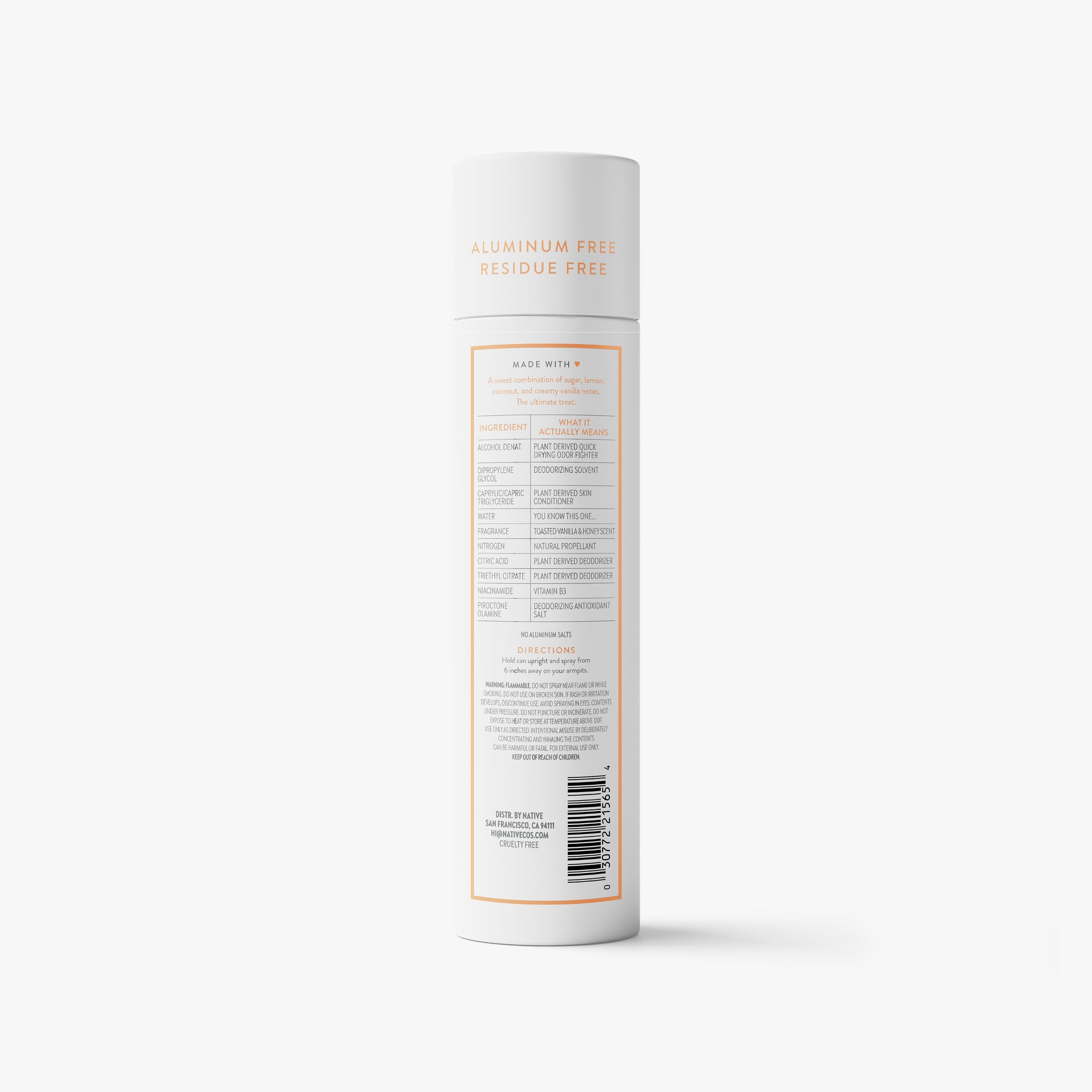 Deodorant Spray Toasted Vanilla and Honey 3.5oz Classic Everyday Essential