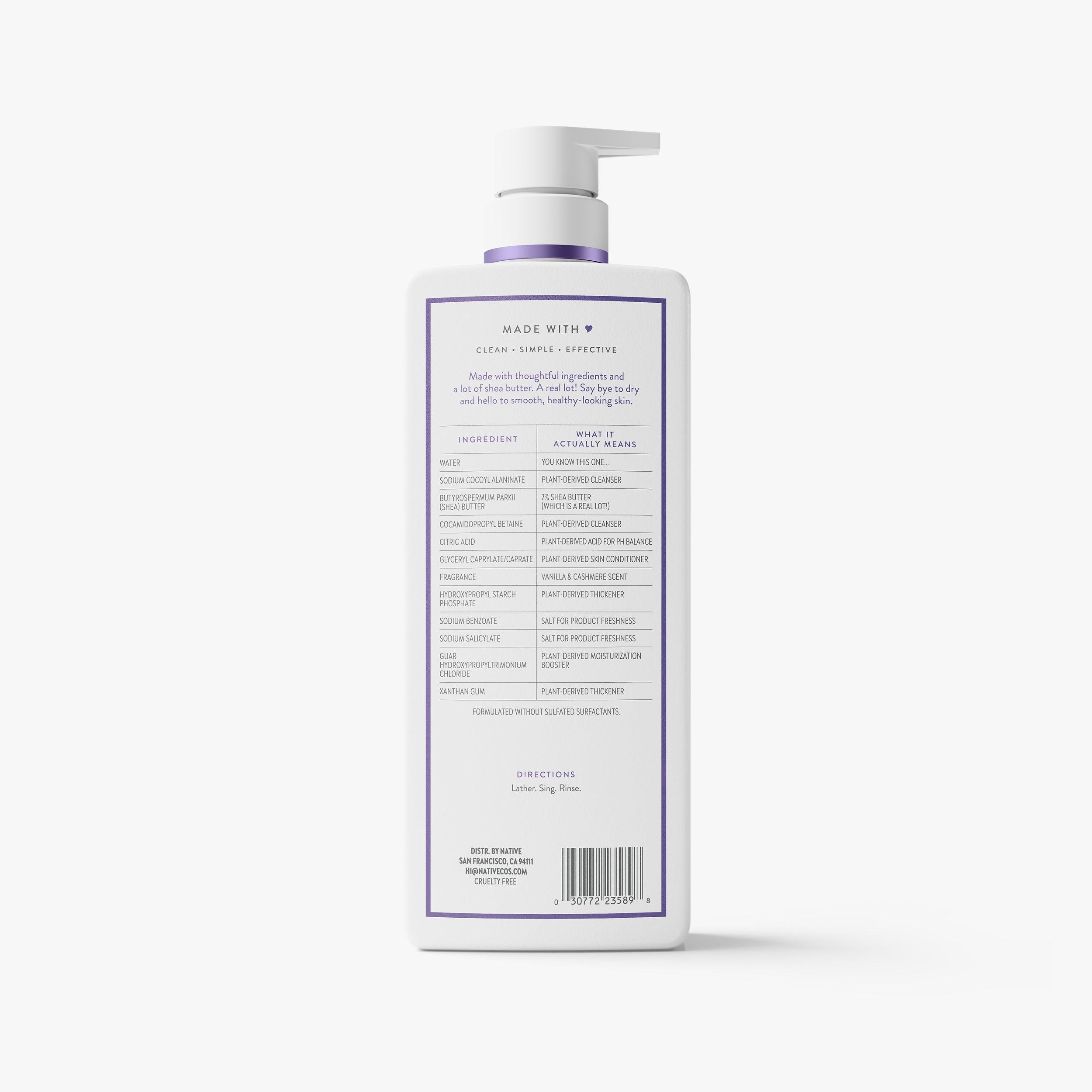 Moisturizing Body Wash Vanilla and Cashmere 22oz Classic Everyday Essential