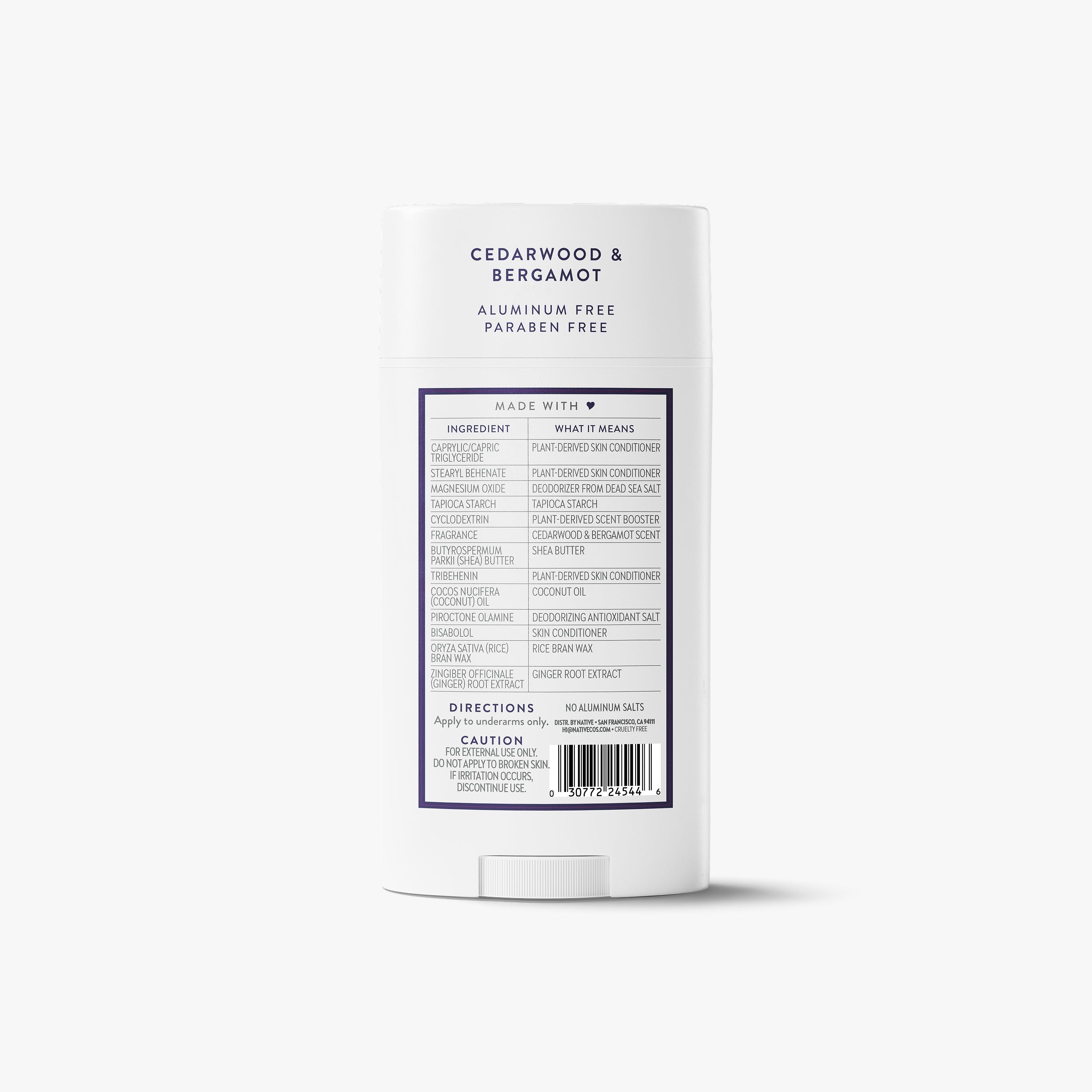 Deodorant Stick Cedarwood and Bergamot 3.1oz Classic Everyday Essential