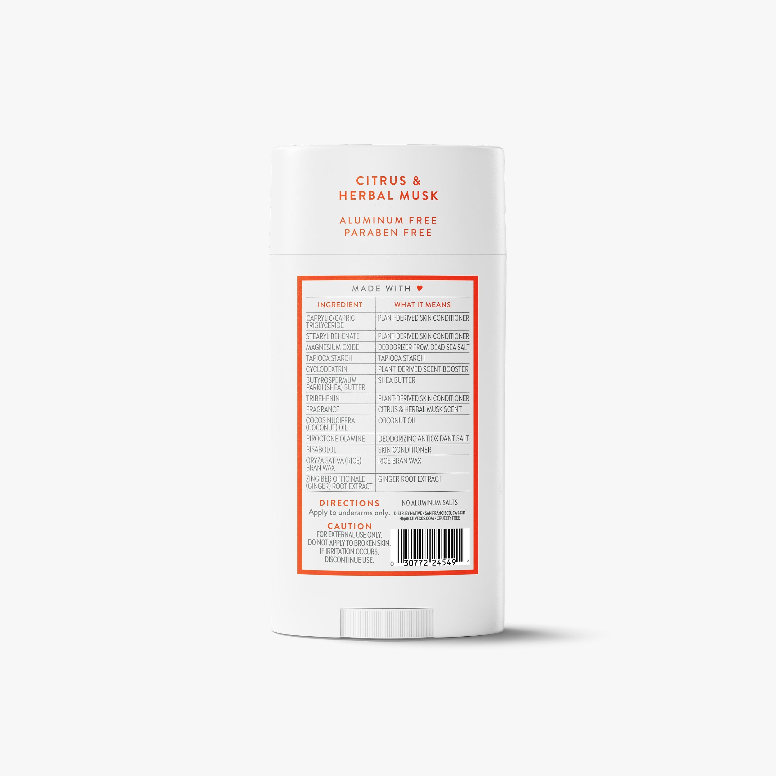 Deodorant Stick Citrus and Herbal Musk 3.1oz Classic Everyday Essential
