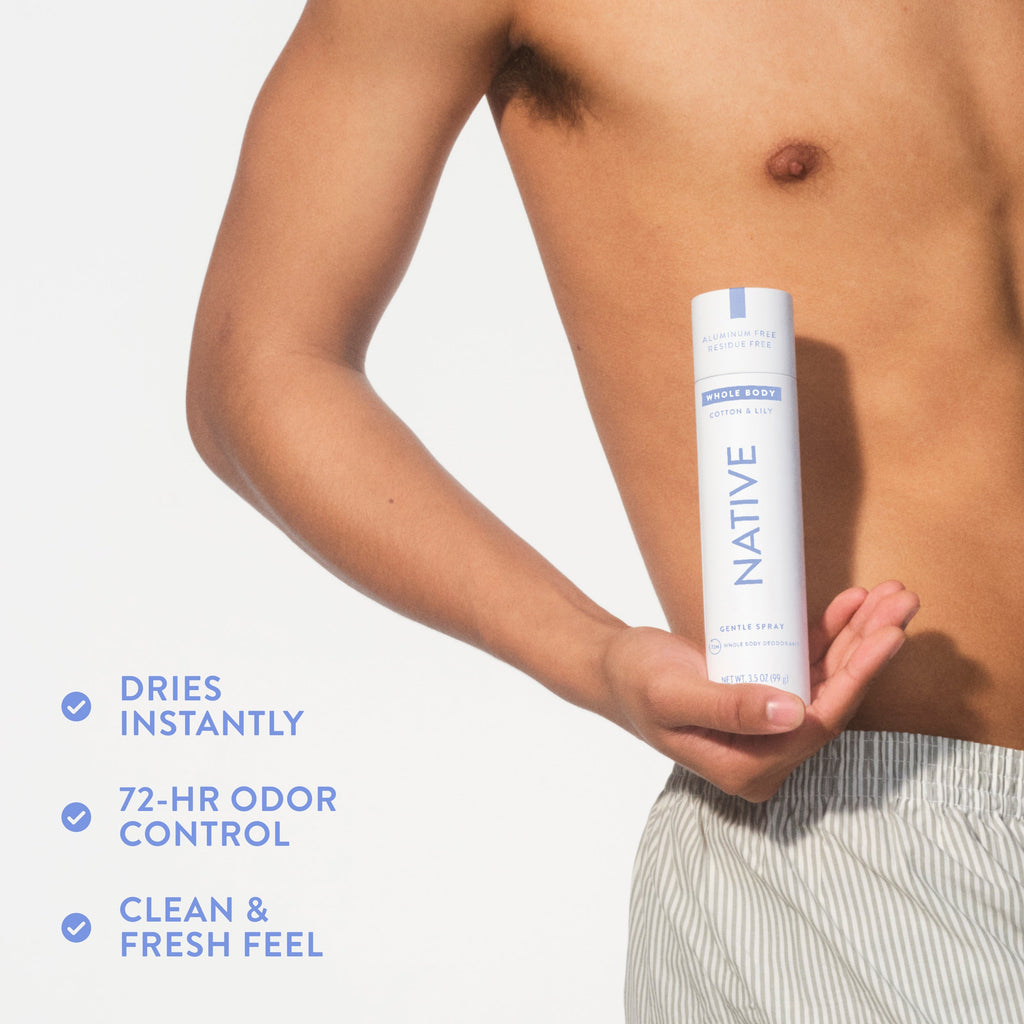Whole Body Deodorant Spray Cotton and Lily 3.5oz Classic Everyday Essential