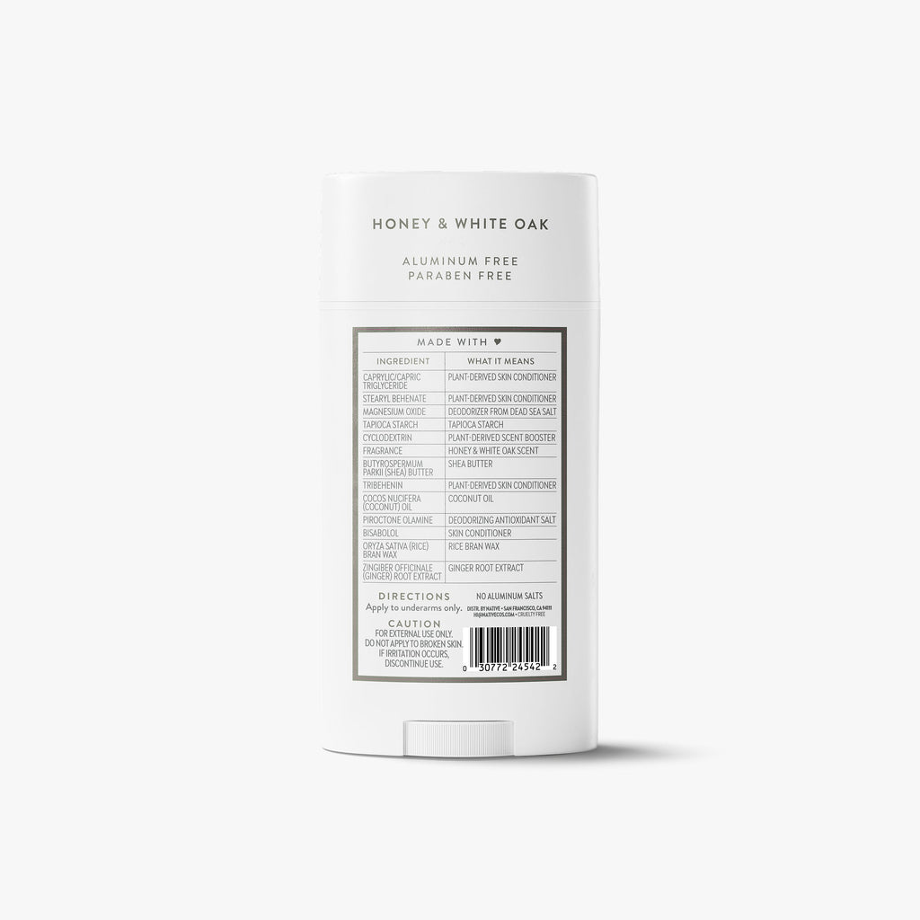 Deodorant Stick Honey and White Oak 3.1oz Classic Everyday Essential