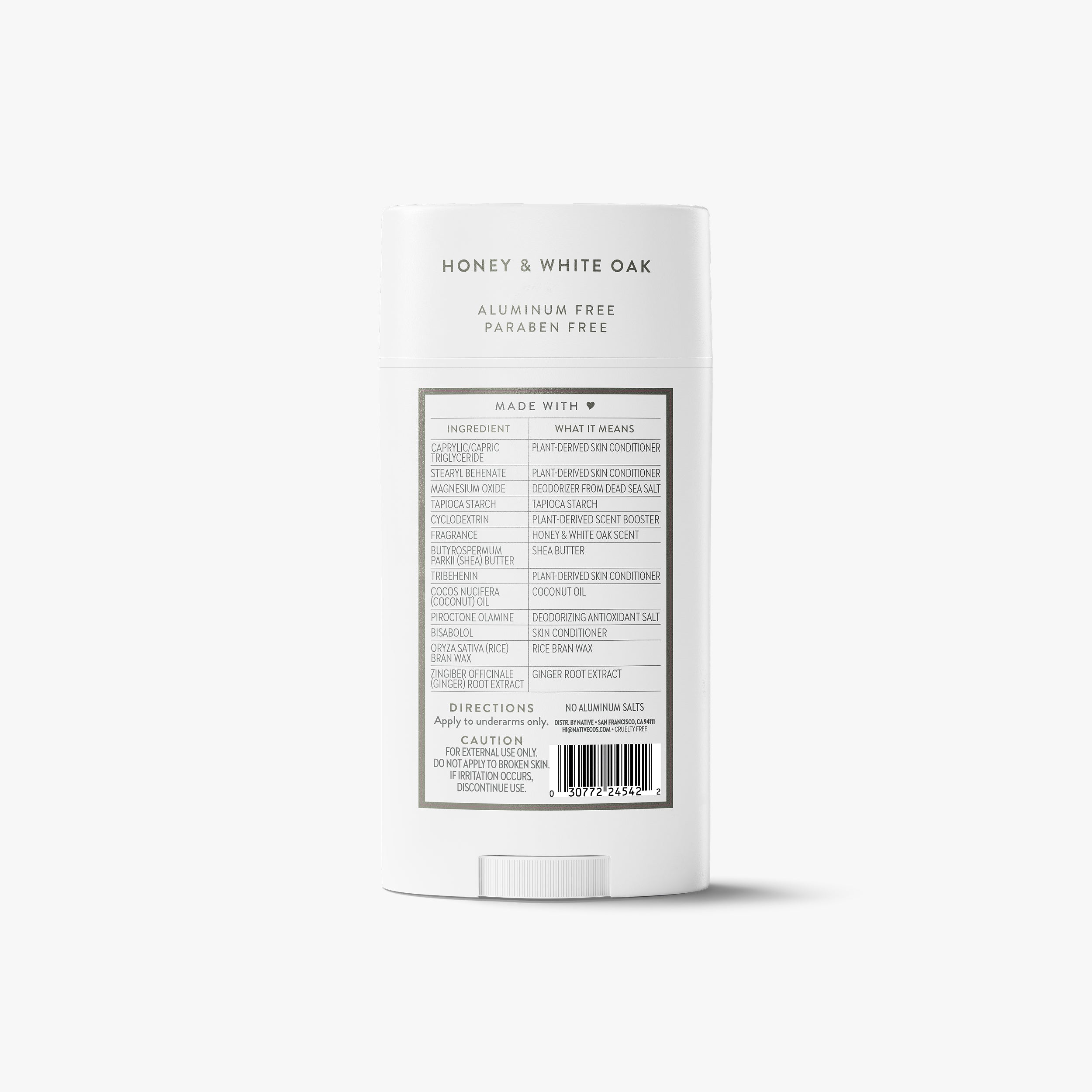 Deodorant Stick Honey and White Oak 3.1oz Classic Everyday Essential