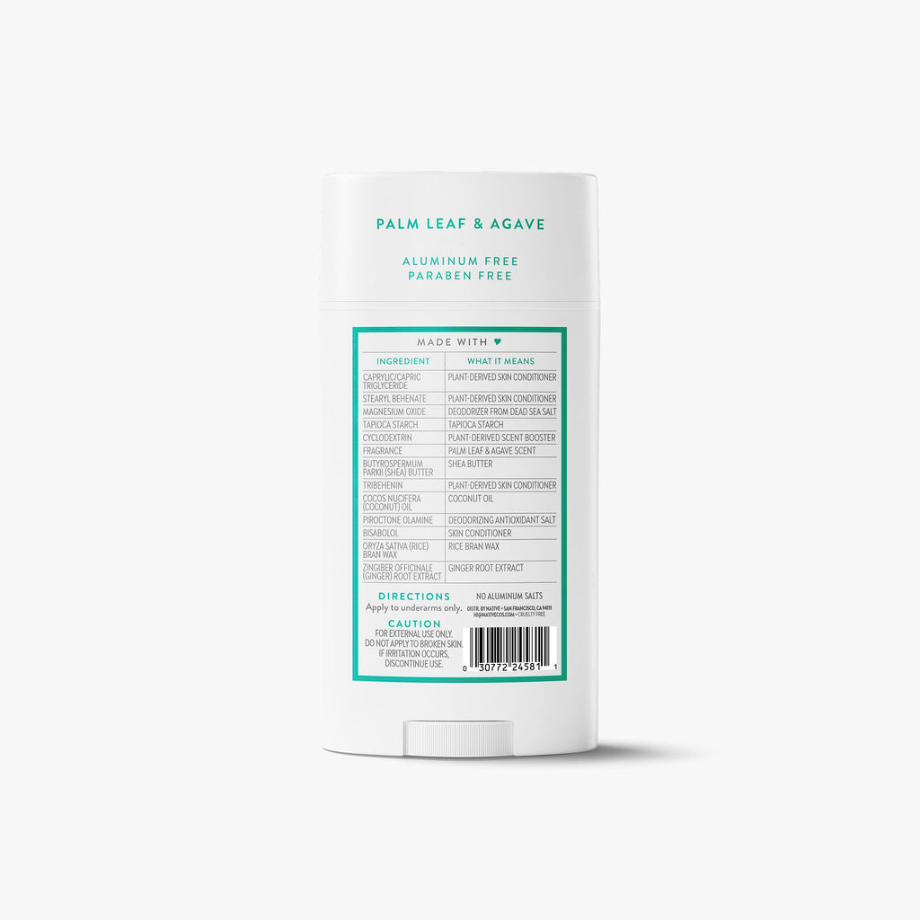 Deodorant Stick Palm Leaf and Agave 3.1oz Classic Everyday Essential