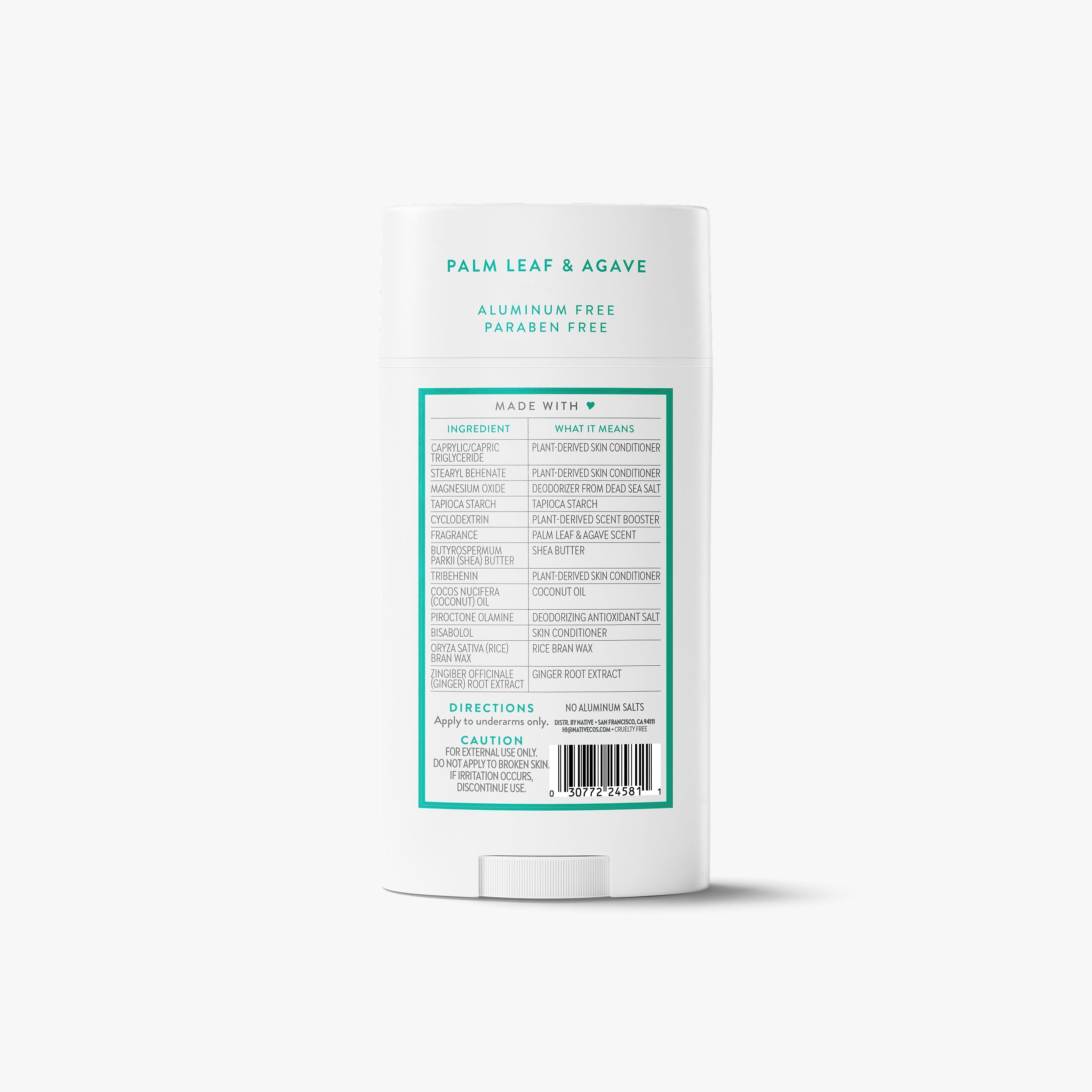 Deodorant Stick Palm Leaf and Agave 3.1oz Classic Everyday Essential