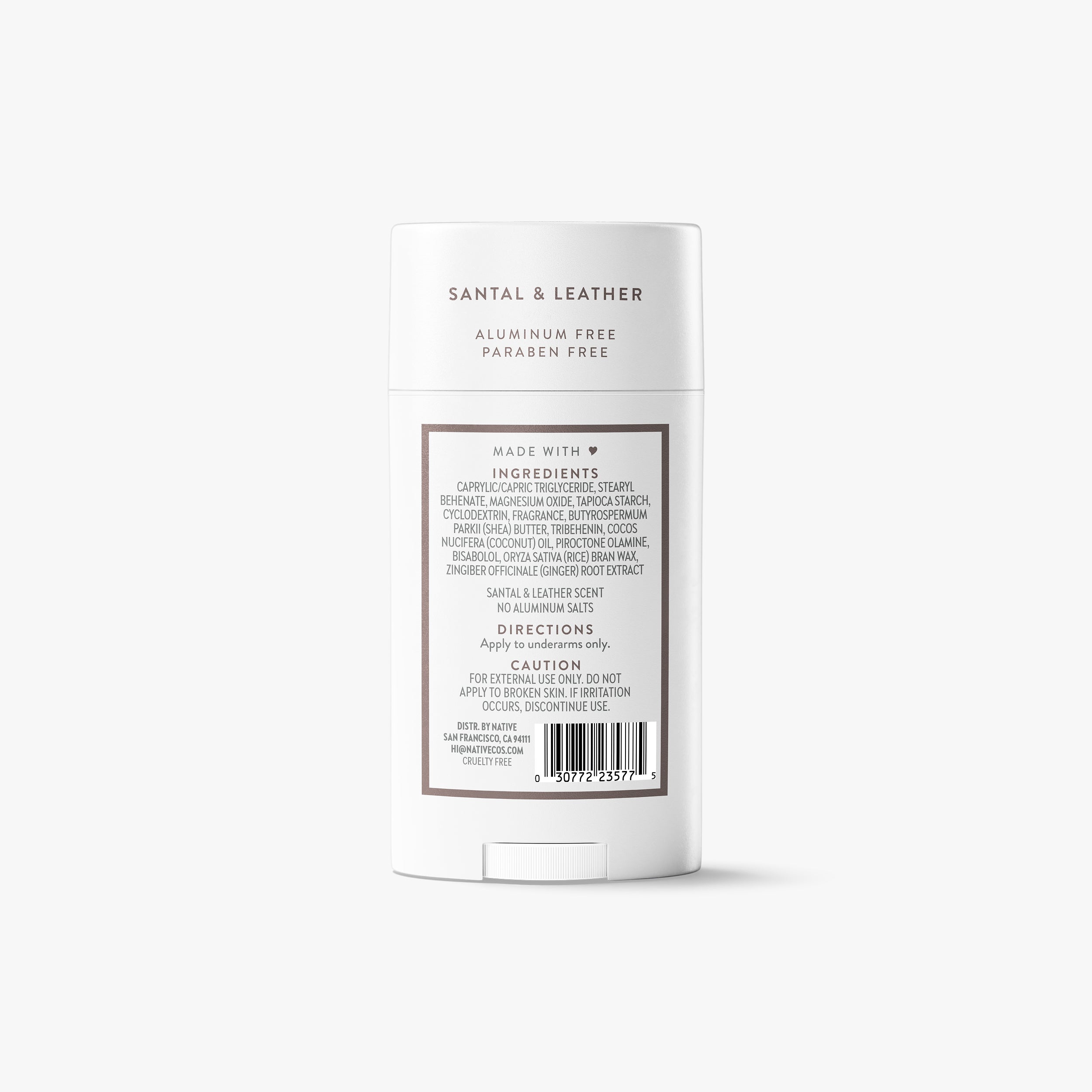 Deodorant Stick Santal and Leather 2.65oz Classic Everyday Essential