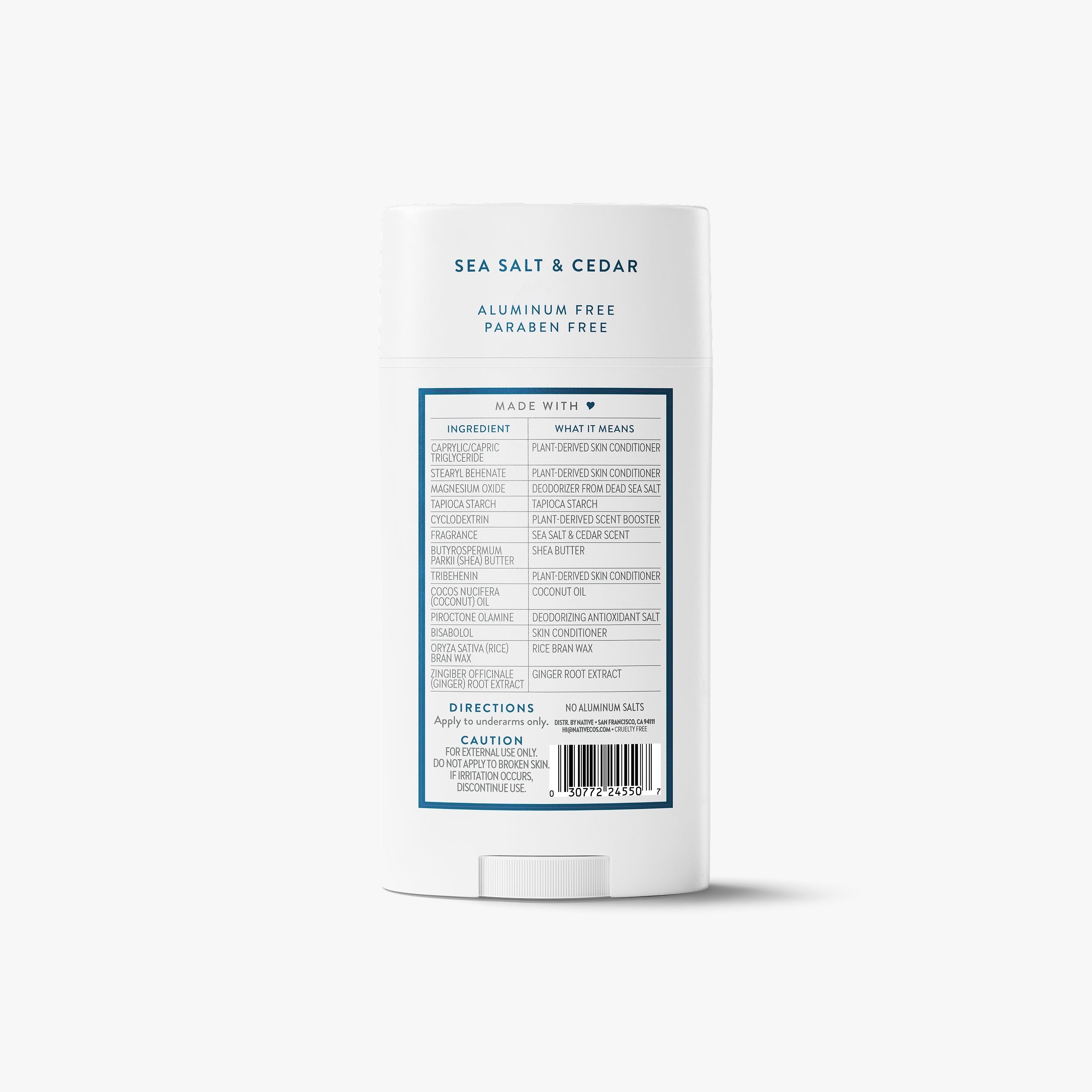 Deodorant Stick Sea Salt and Cedar 3.1oz Classic Everyday Essential