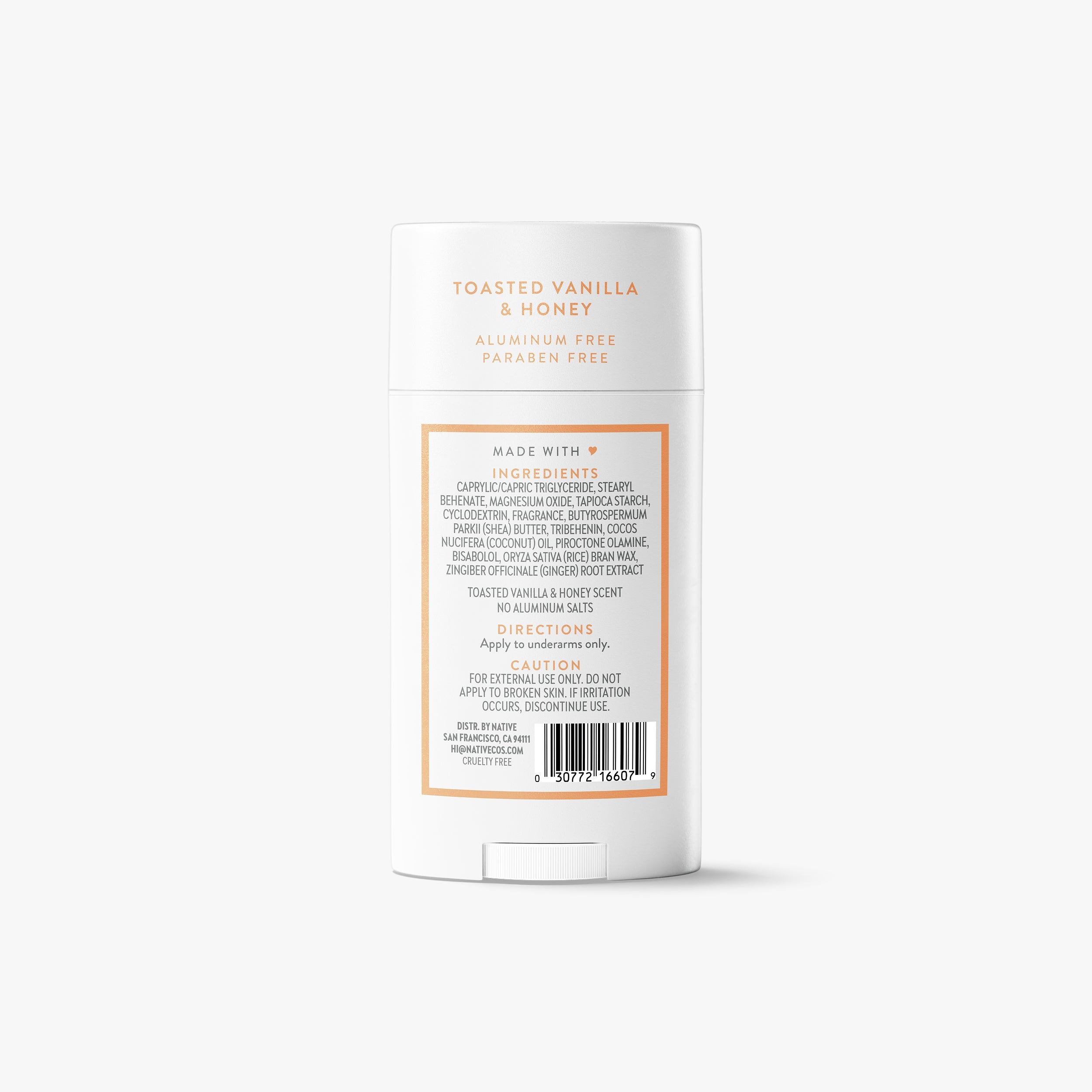 Deodorant Stick Toasted Vanilla and Honey 2.65oz Classic Everyday Essential