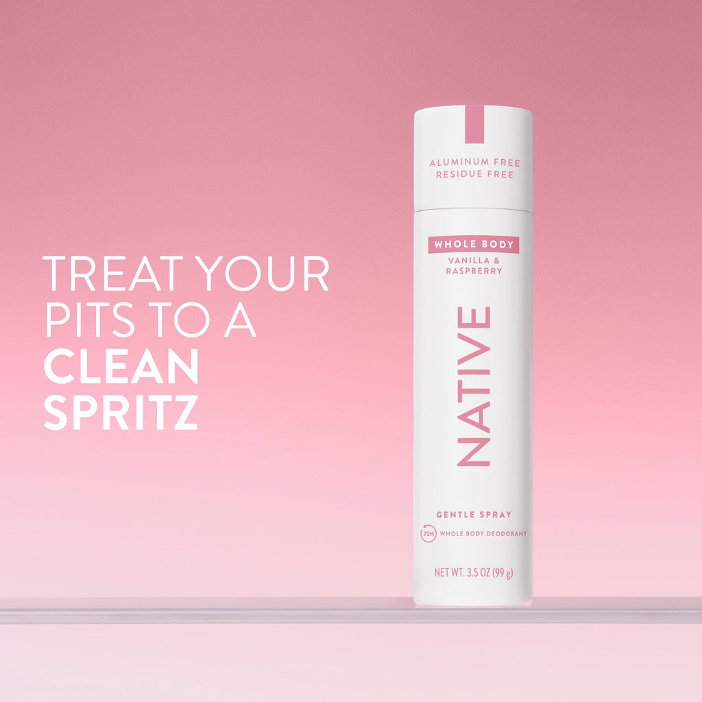 Whole Body Deodorant Spray Vanilla and Raspberry 3.5oz Classic Everyday Essential