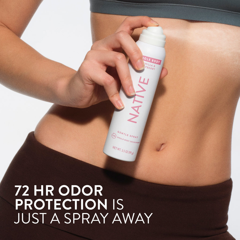 Whole Body Deodorant Spray Vanilla and Raspberry 3.5oz Classic Everyday Essential