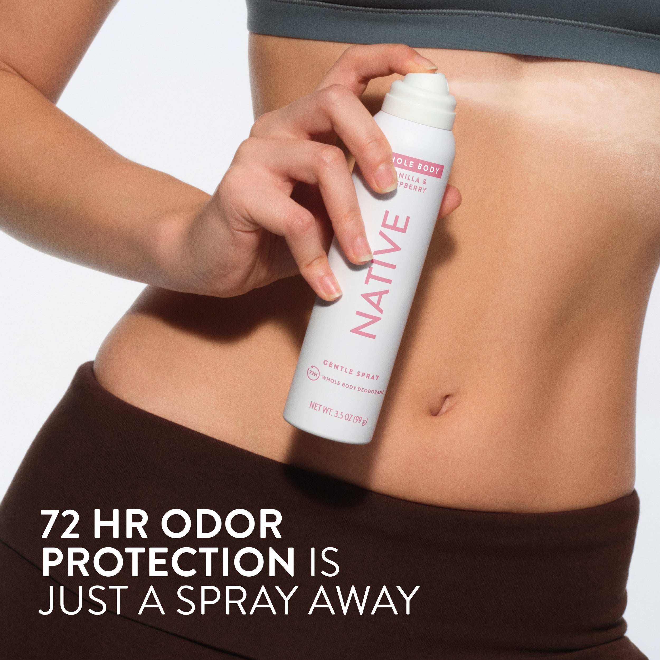 Whole Body Deodorant Spray Vanilla and Raspberry 3.5oz Classic Everyday Essential