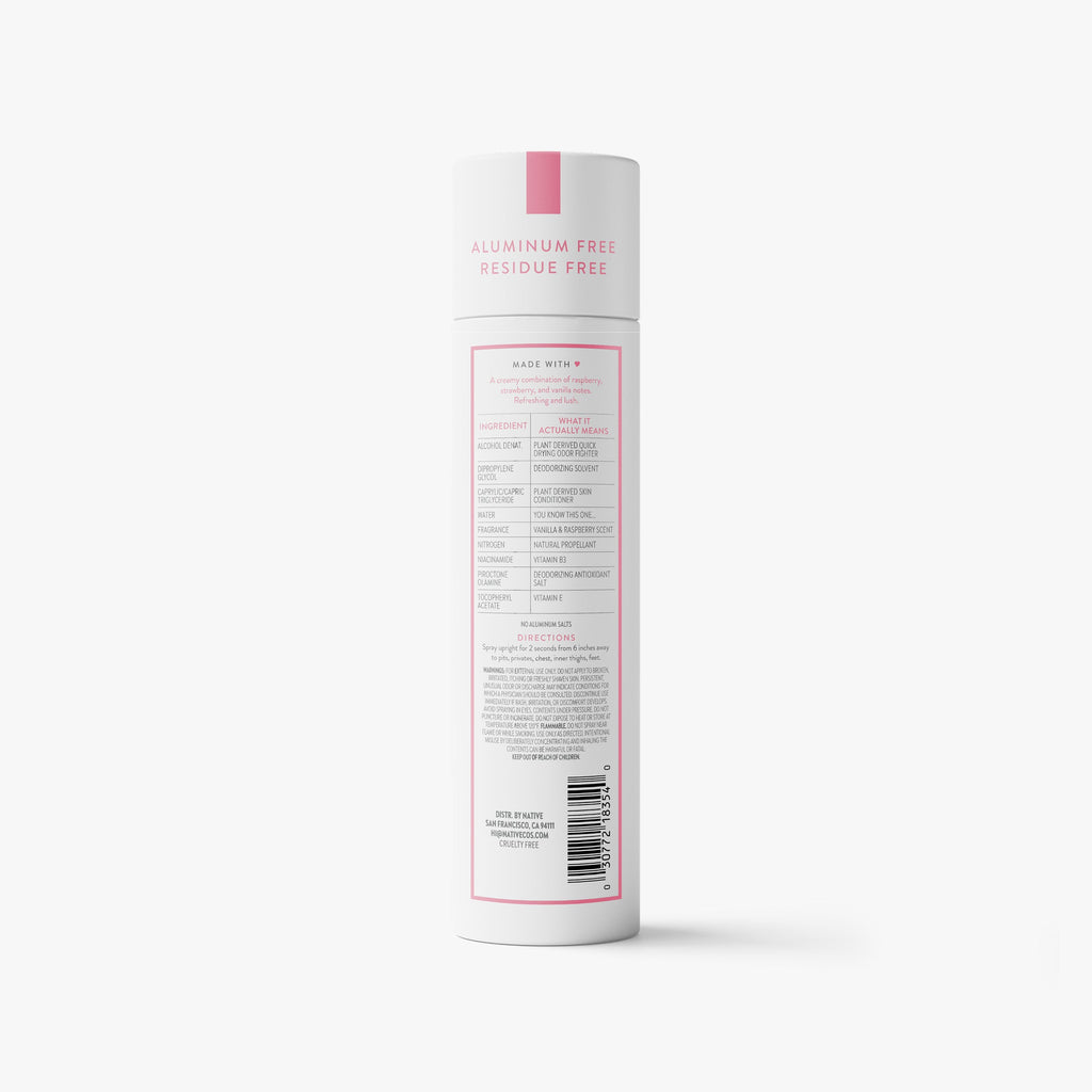 Whole Body Deodorant Spray Vanilla and Raspberry 3.5oz Classic Everyday Essential