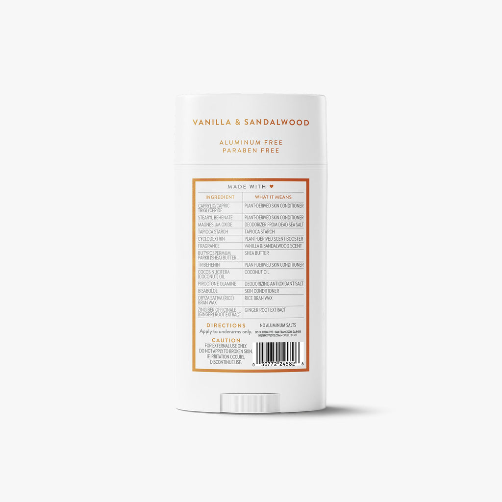 Deodorant Stick Vanilla and Sandalwood 3.1oz Classic Everyday Essential