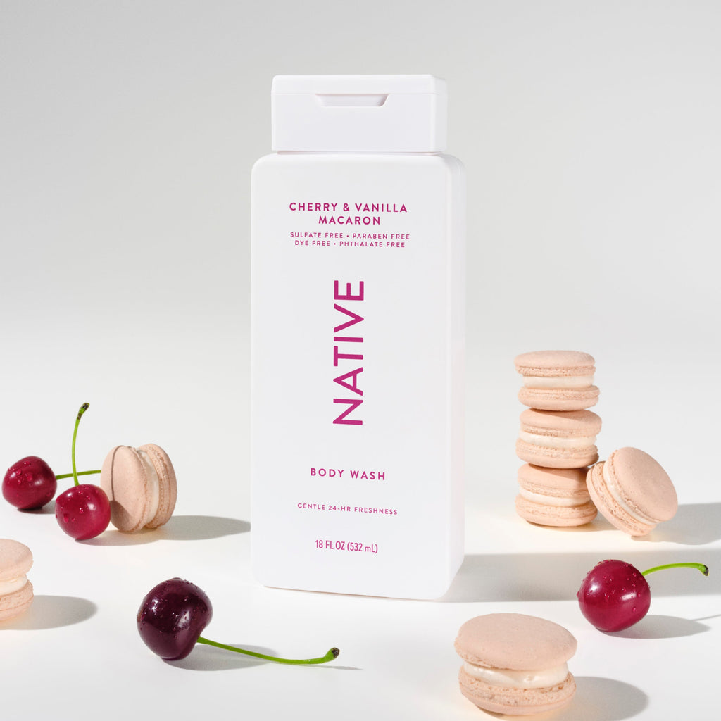 Body Wash Cherry and Vanilla Macaron 18oz Classic Everyday Essential