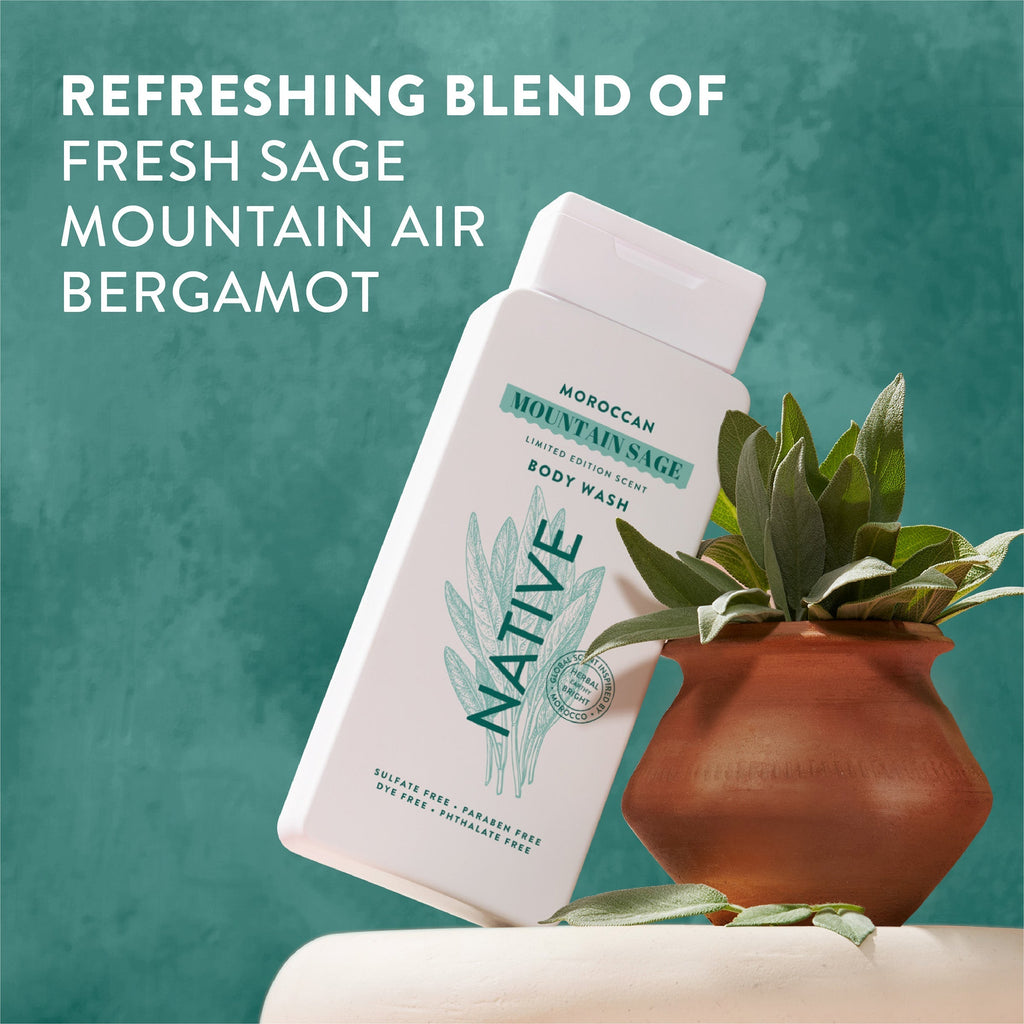Body Wash Moroccan Mountain Sage 18oz Limited Edition Everyday Essential