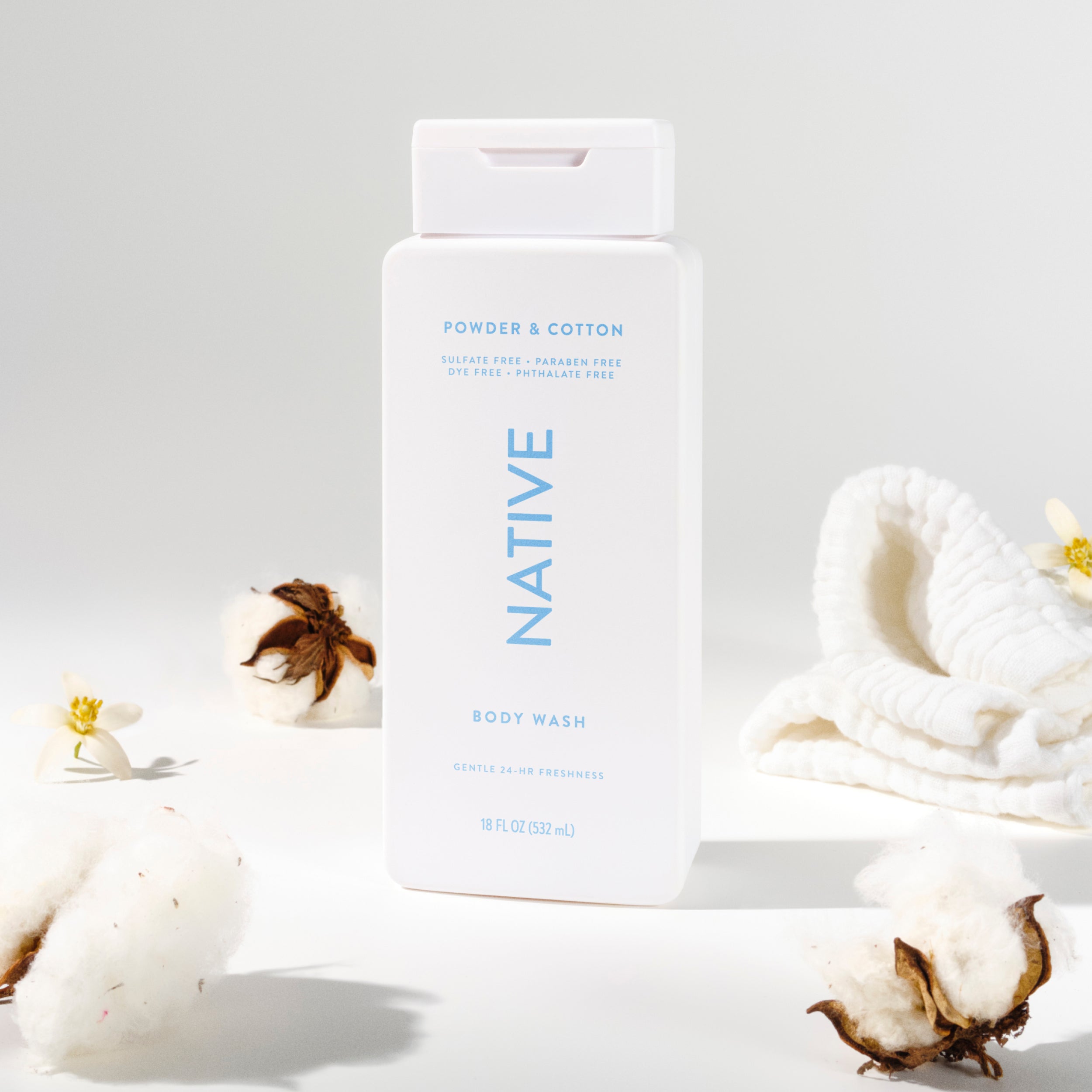 Body Wash Powder and Cotton 18oz Classic Everyday Essential