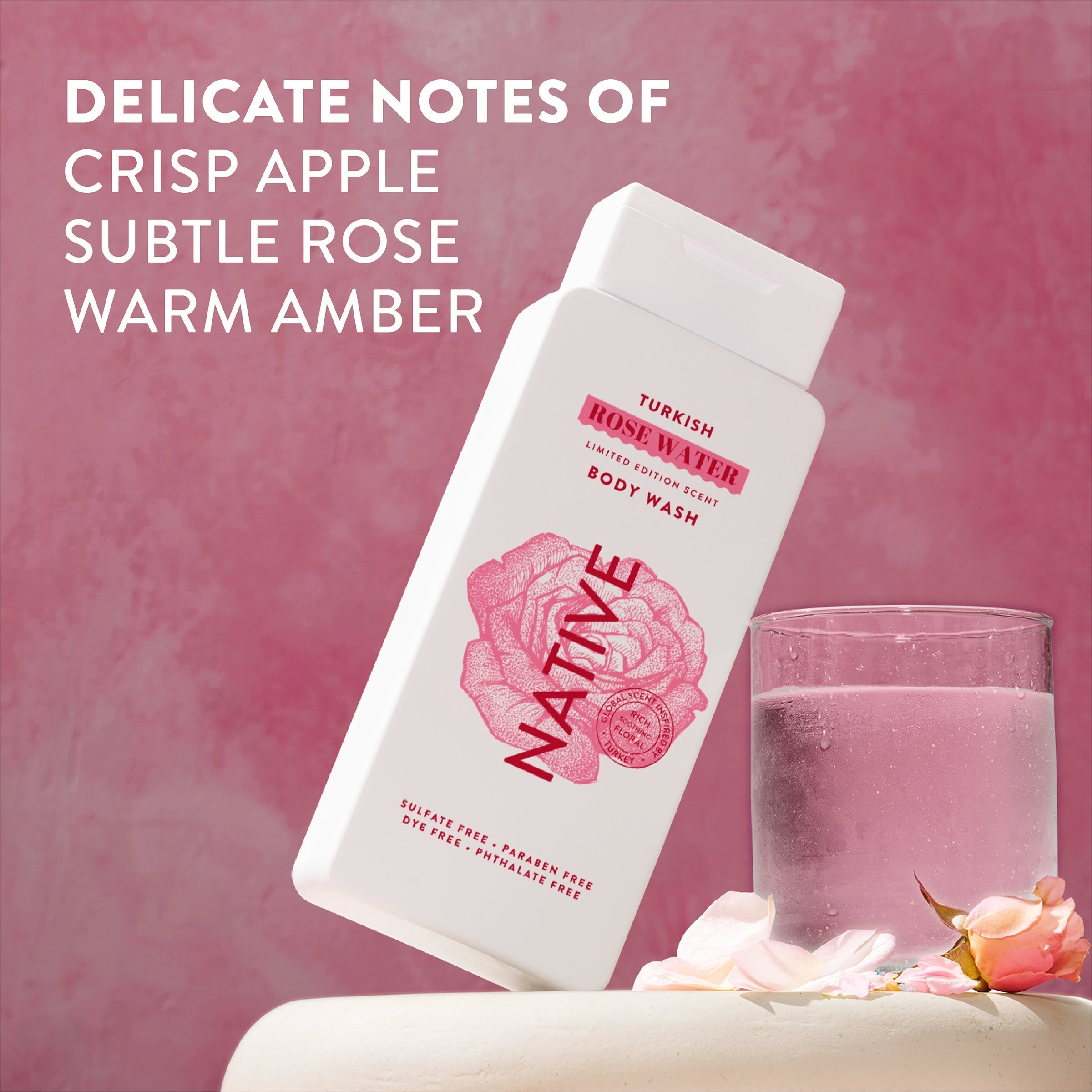 Body Wash Turkish Rose Water 18oz Limited Edition Everyday Essential