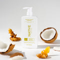 Curl Care 2 in 1 Shampoo and Conditioner Coconut Milk and Turmeric 16.5oz Classic Everyday Essential