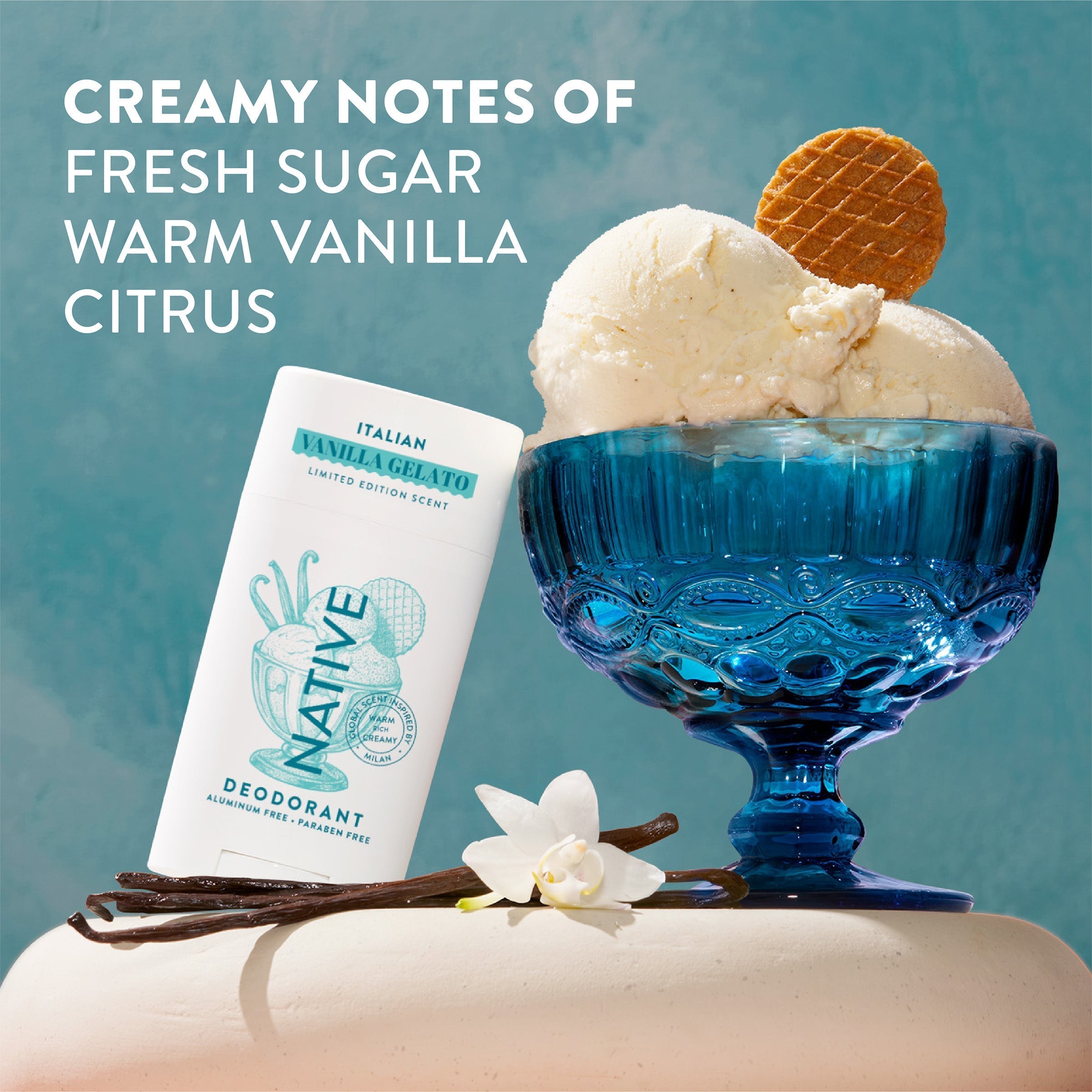 Deodorant Stick Italian Vanilla Gelato 2.65oz Limited Edition Everyday Essential