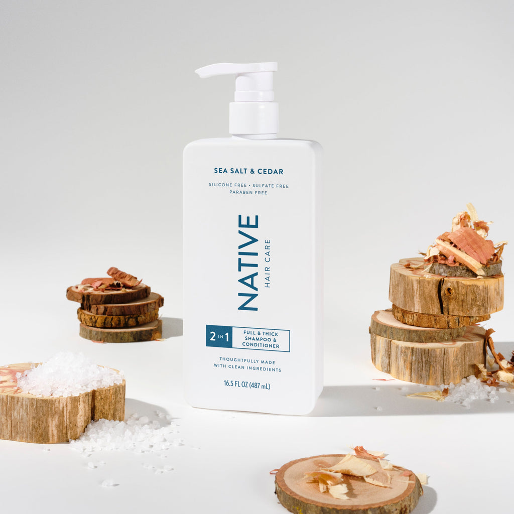 Full and Thick 2 in 1 Shampoo and Conditioner Sea Salt and Cedar 16.5oz Classic Everyday Essential
