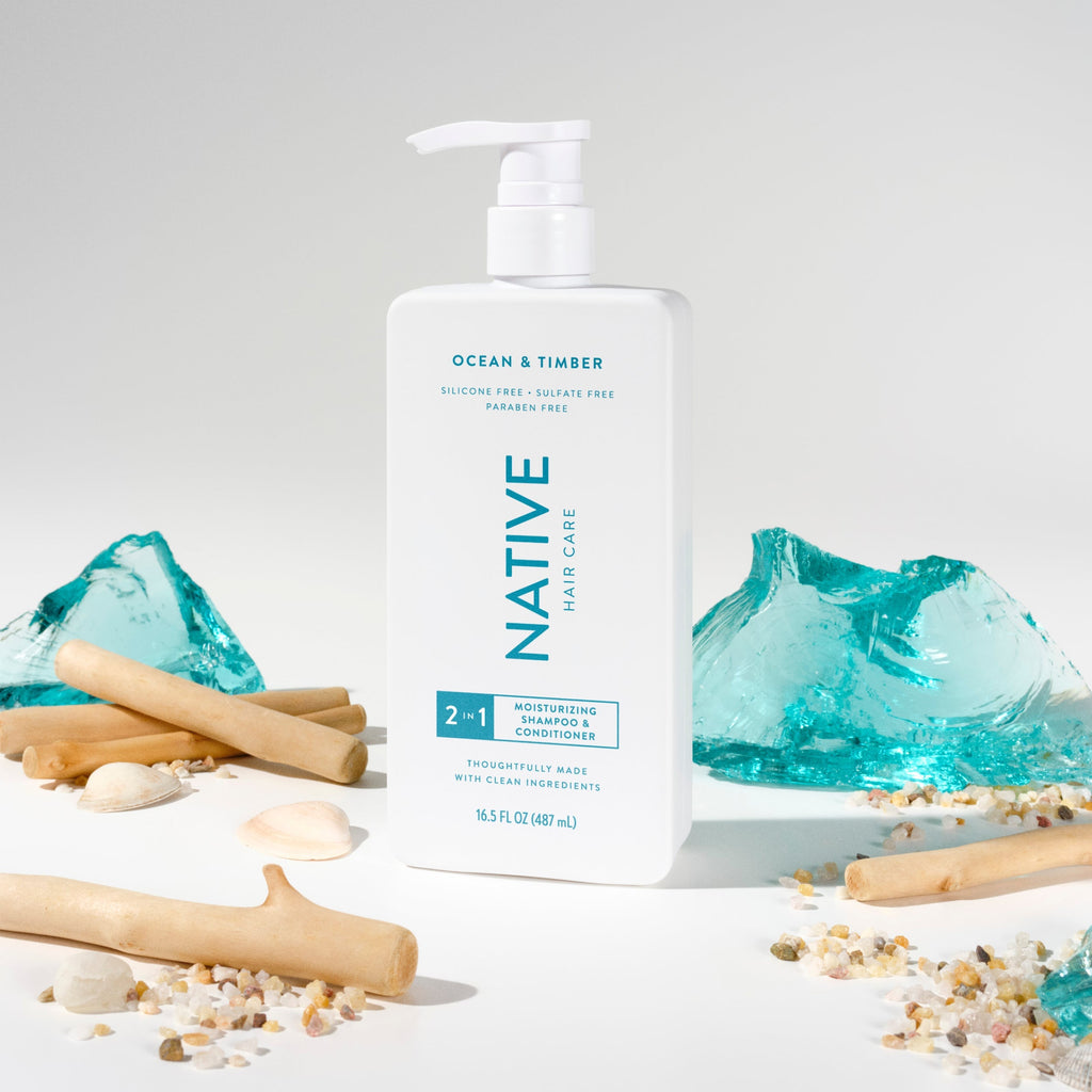 Moisturizing 2 in 1 Shampoo and Conditioner Ocean and Timber 16.5oz Classic Everyday Essential